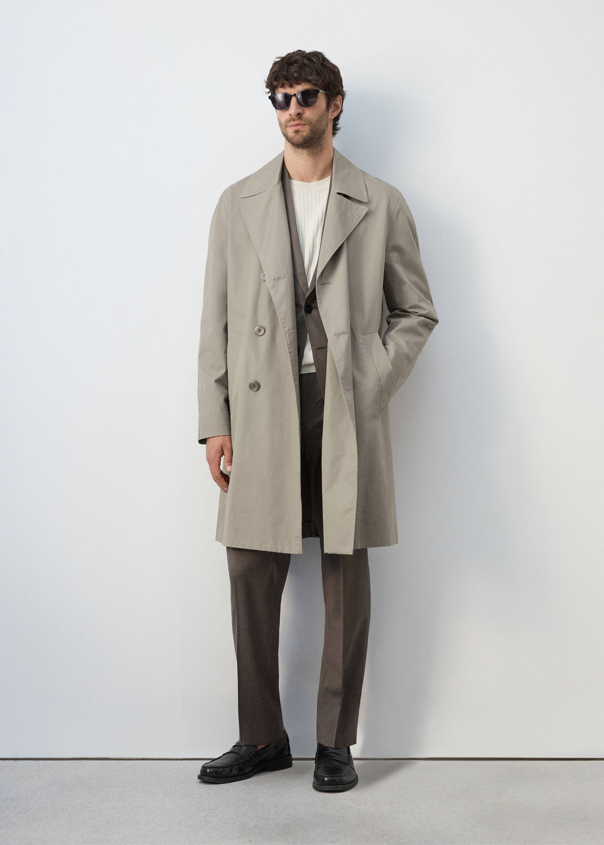 Gabardina algodón 100% regular fit - Plano general