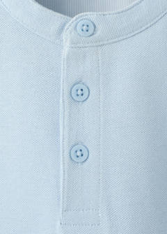 Button-down collar polo — Sky Blue 2
