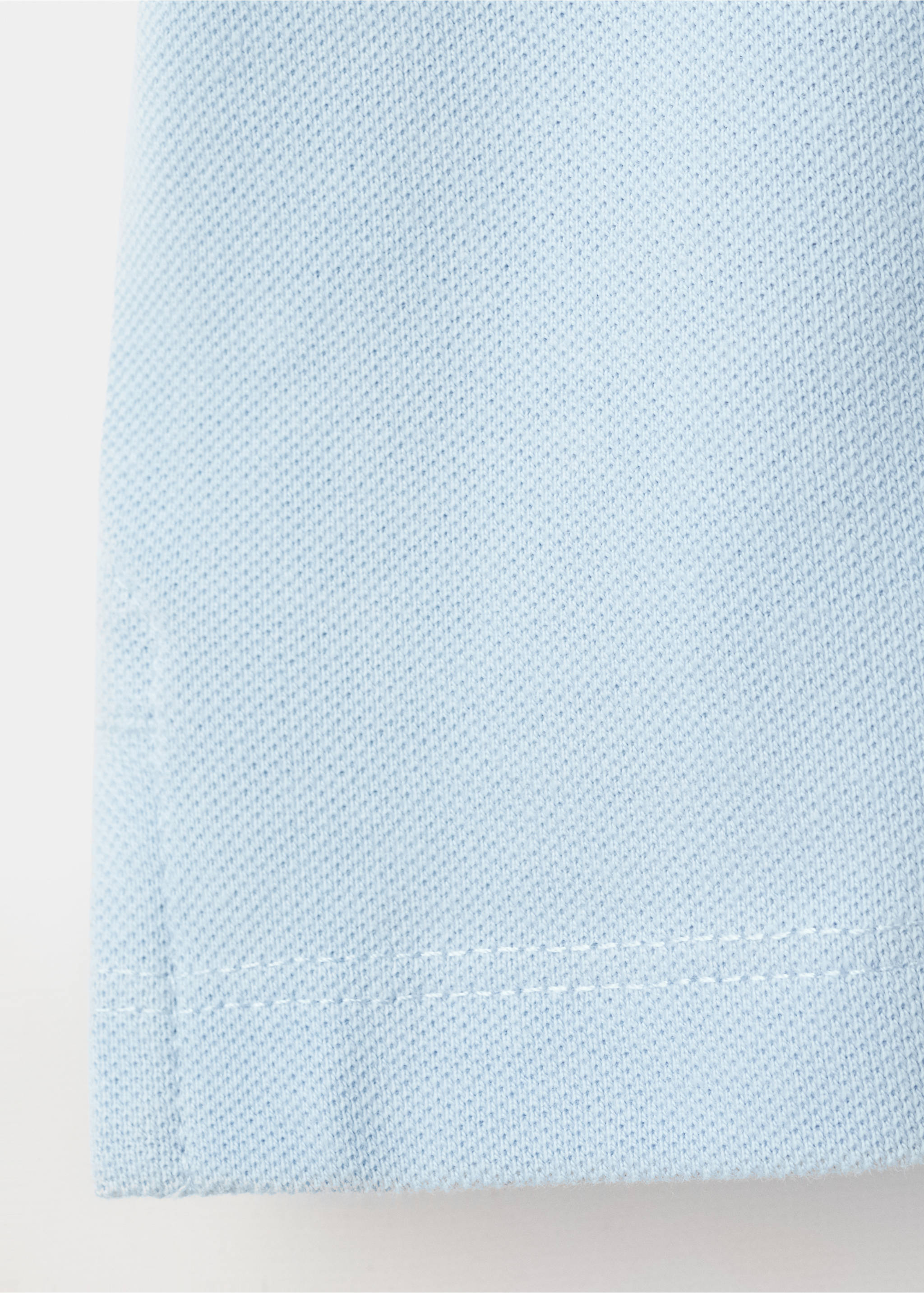 Mao collar polo shirt - Details of the article 0, Sky Blue. Ref: 27085928-00.