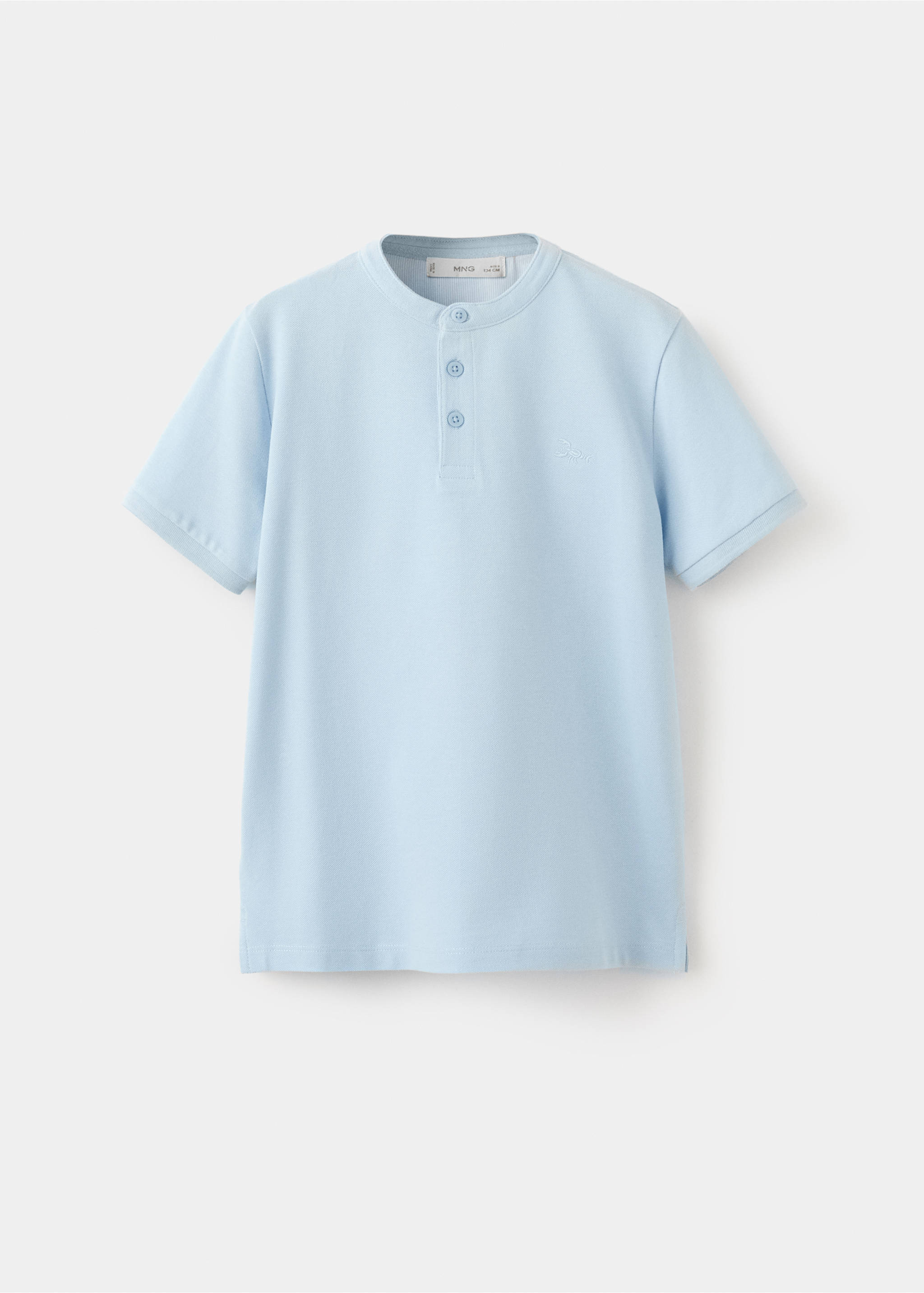 Button-down collar polo - Article without model, Sky Blue. Ref: 27085928-00.