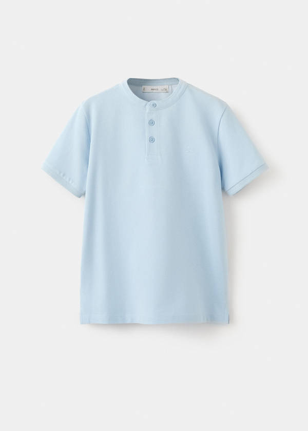 Button-down collar polo — Sky Blue