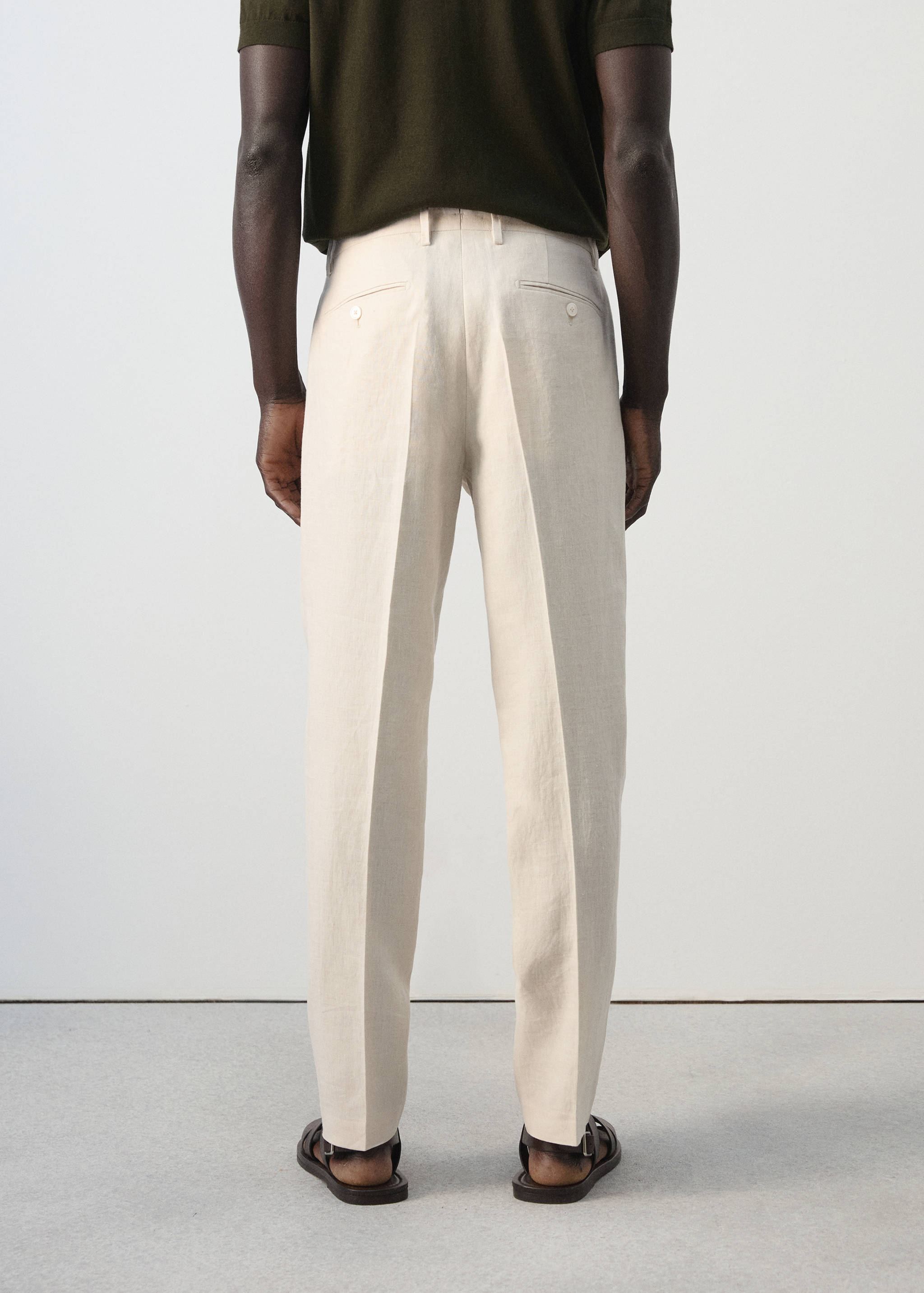 Pantalon costume Amalfi 100 % lin slim-fit - Verso de l’article