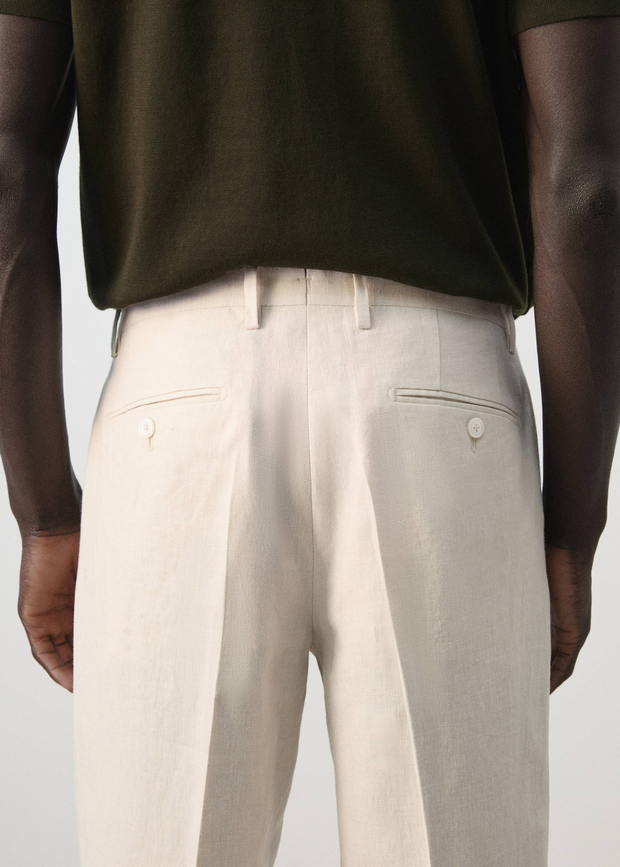 Pantalon costume Amalfi 100 % lin slim-fit - Détail de l'article 6