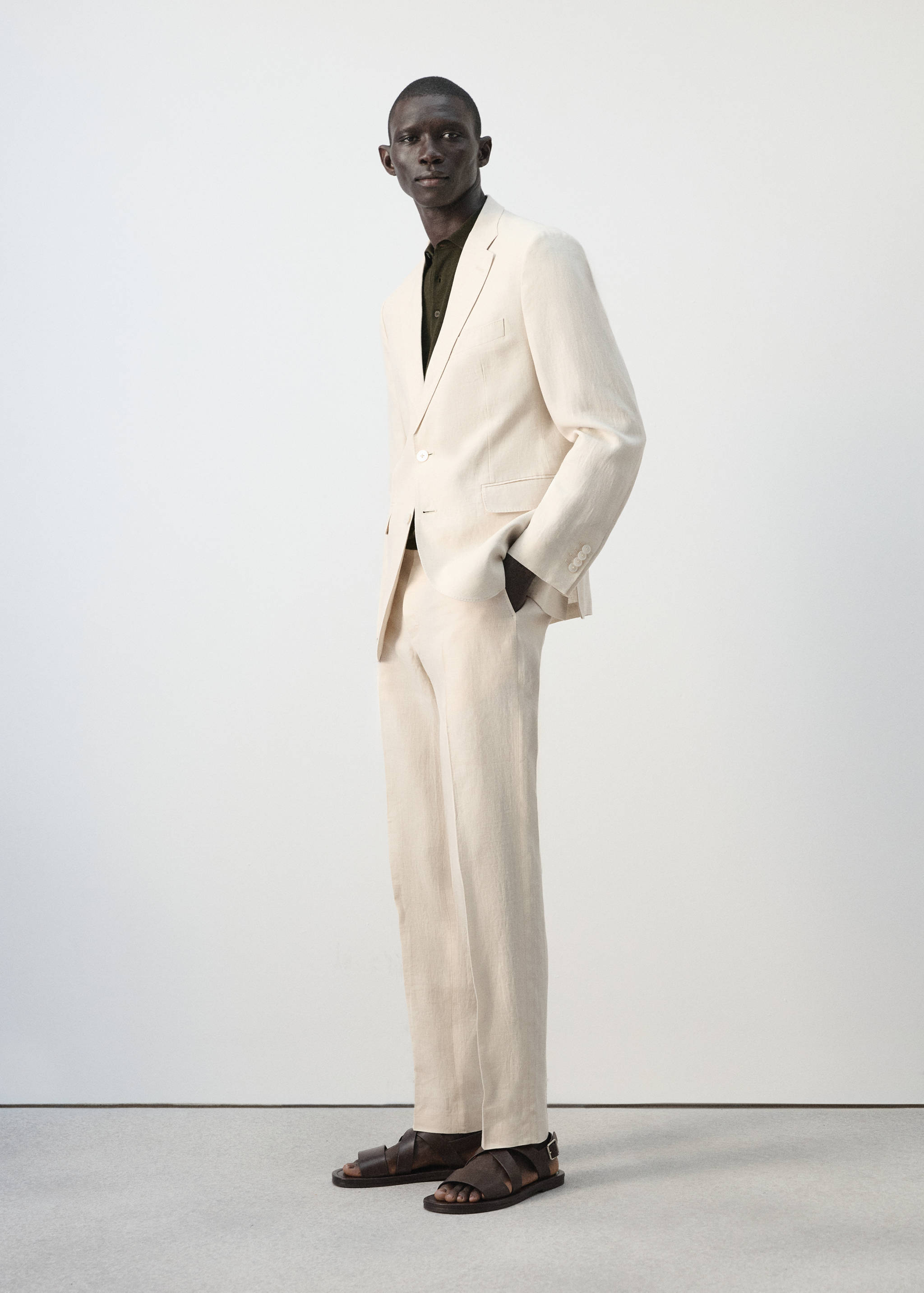 Pantalon costume Amalfi 100 % lin slim-fit - Détail de l'article 2