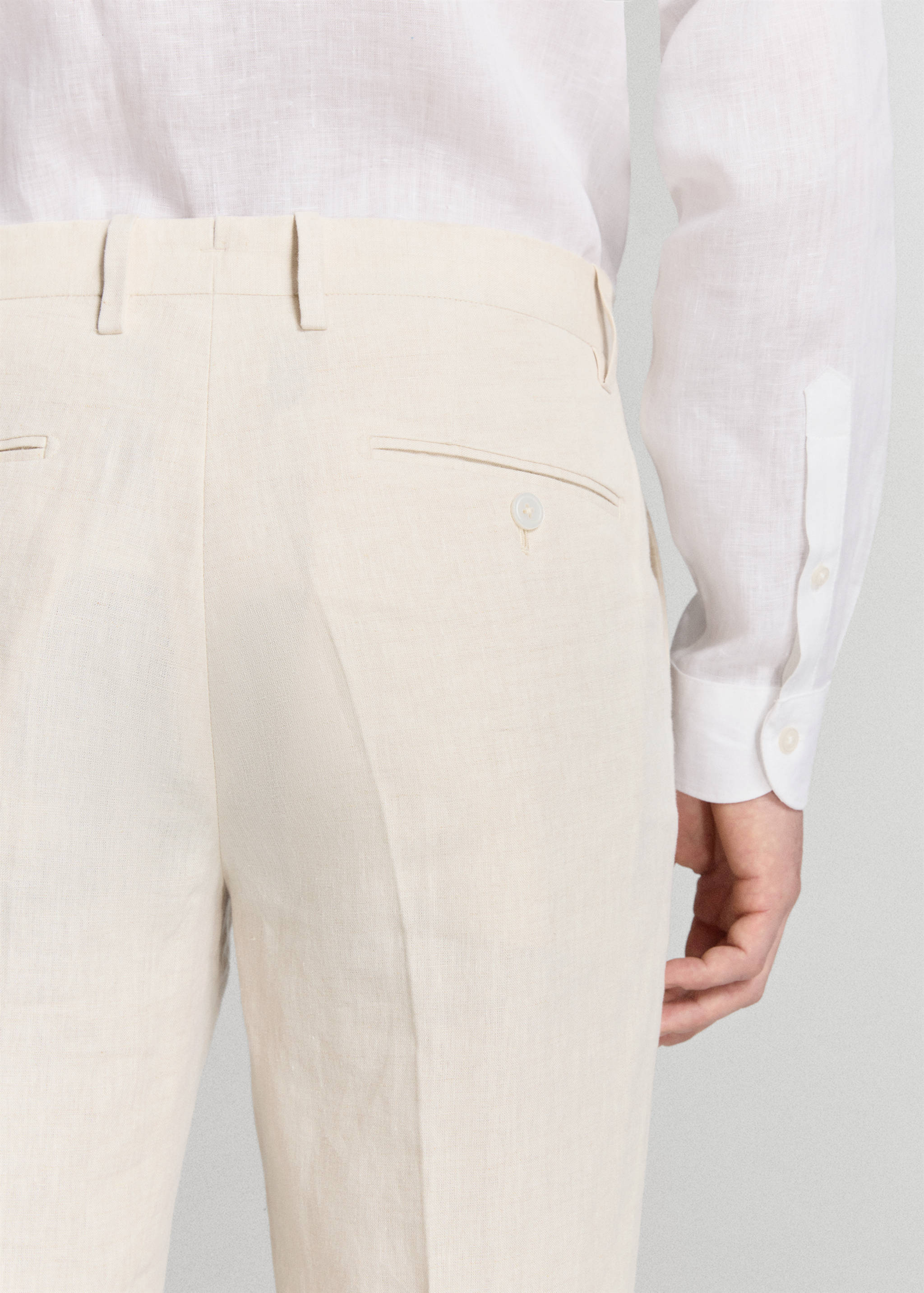 Pantalón traje Amalfi 100% lino slim fit - Detalle del artículo 3