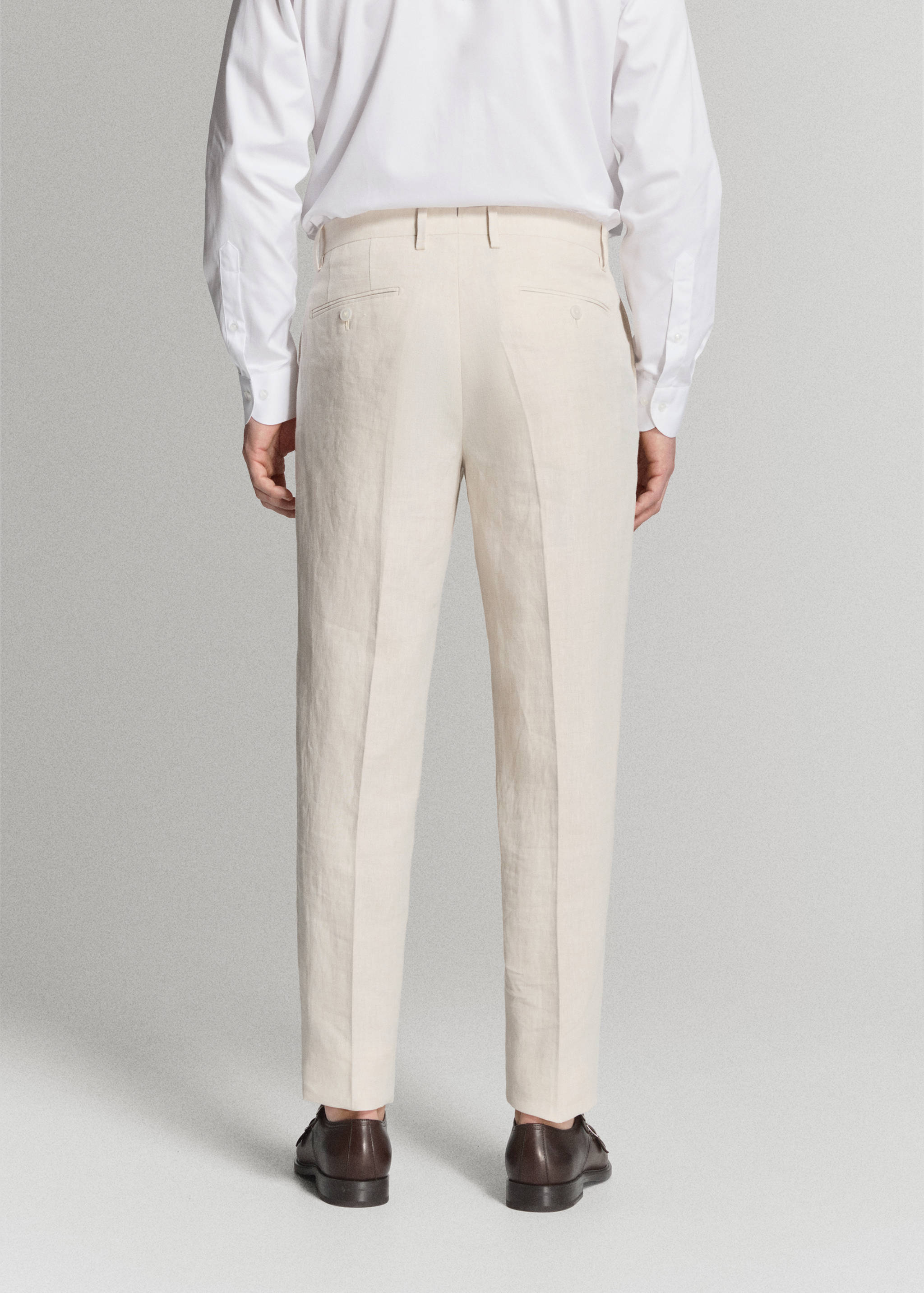 Amalfi 100% linen slim-fit suit trousers - Reverse of the article