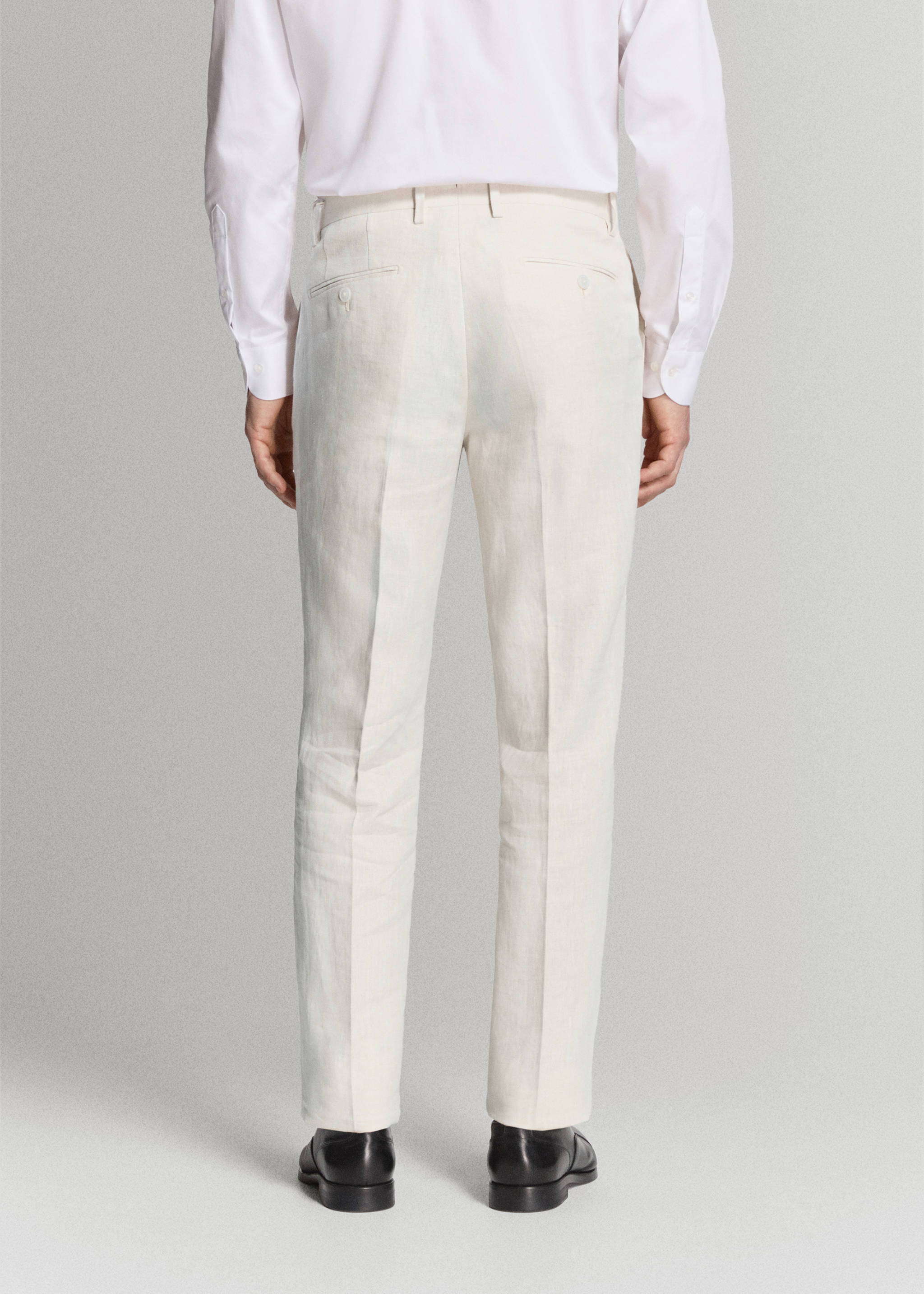 Костюмные брюки Amalfi slim fit 100% лен - Обратная сторона изделия