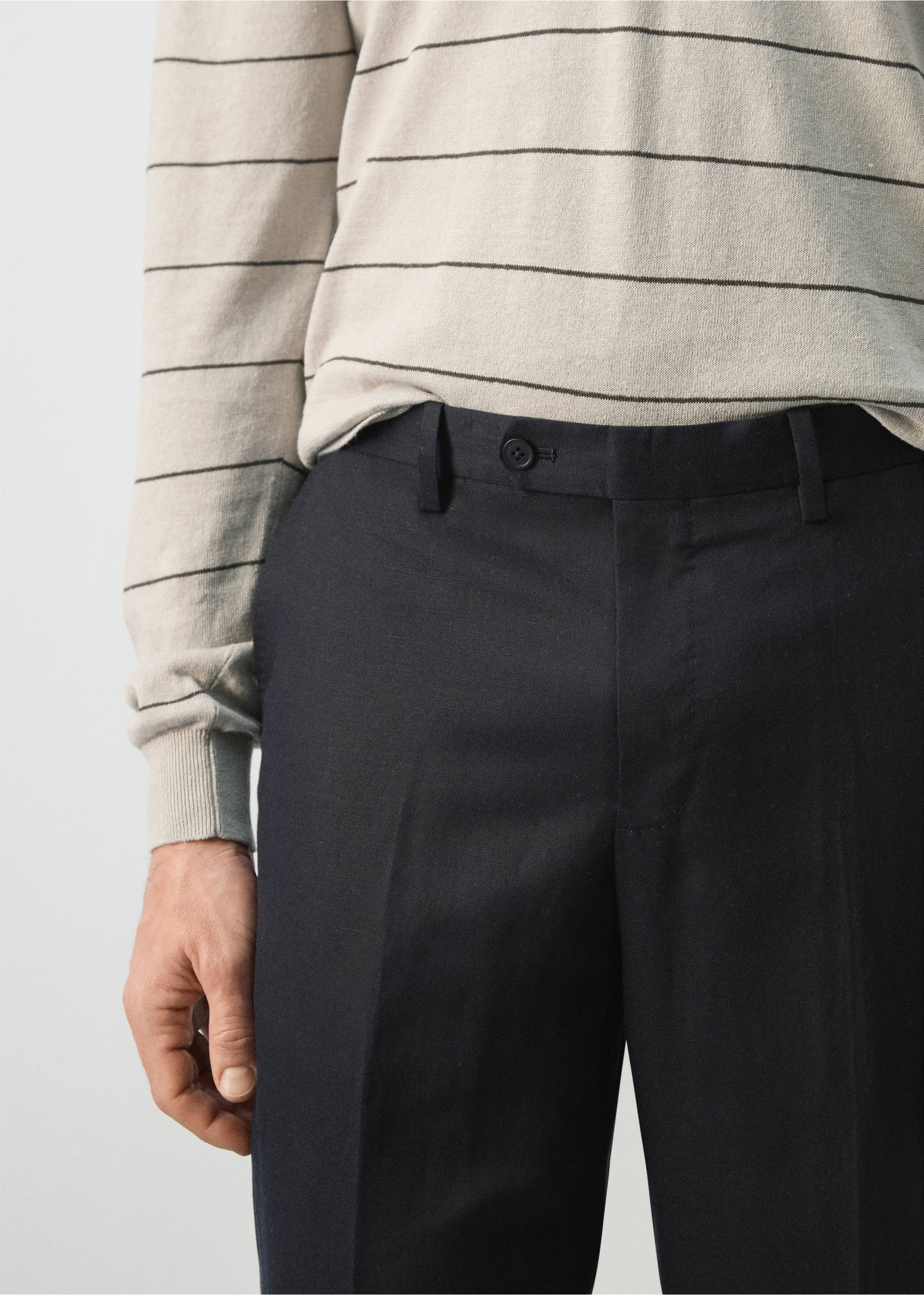 Pantalon de costume Amalfi slim fit - Détail de l'article 1, Bleu marine. Ref: 27085930-00.