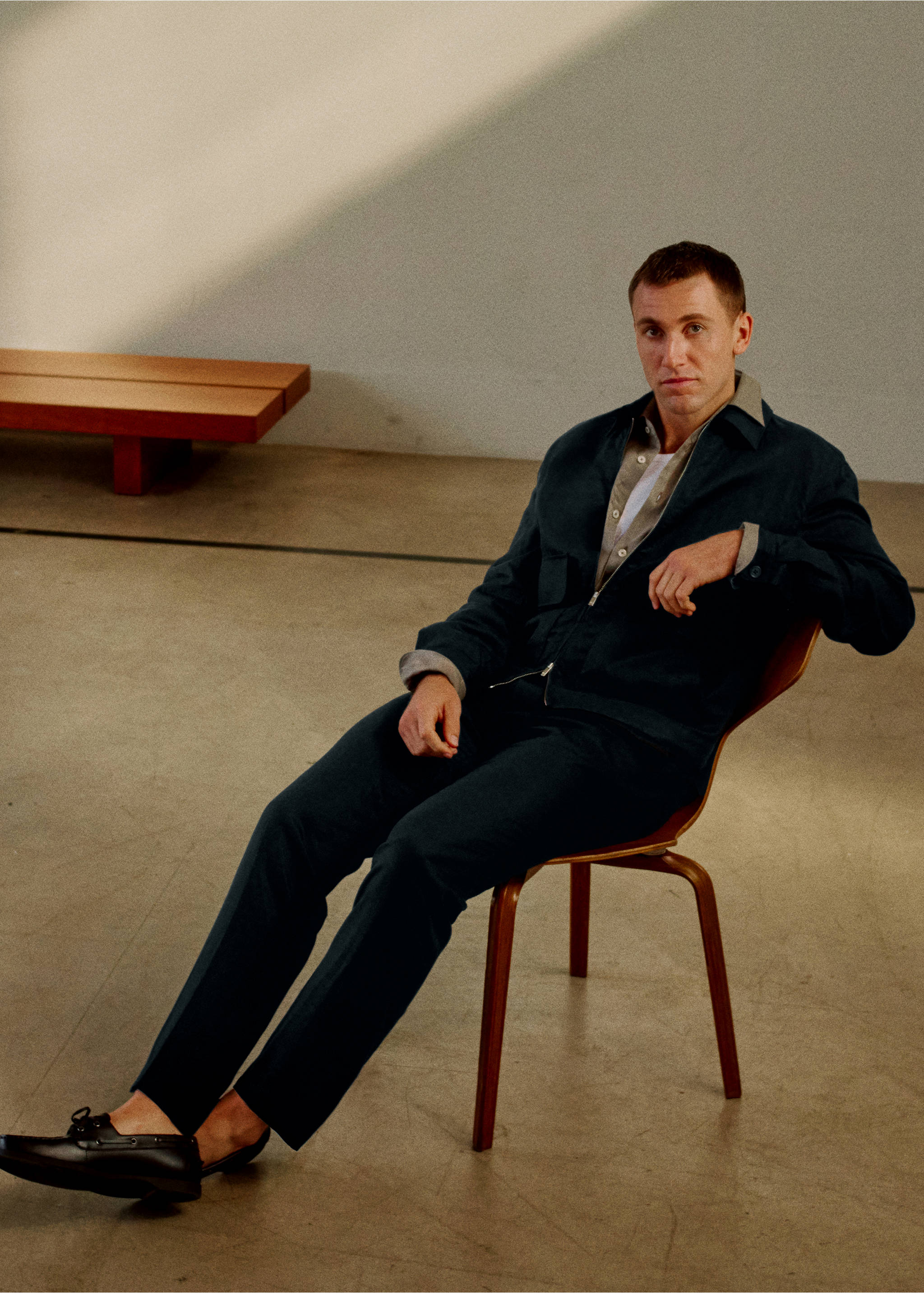 Pantalon de costume Amalfi slim fit - Détail de l'article 5, Bleu marine. Ref: 27085930-03.