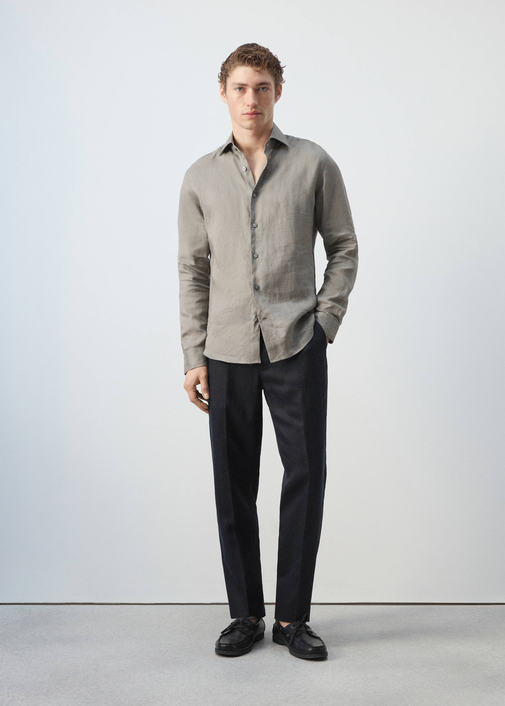 Pantalons vestit Amalfi slim fit - Pla general