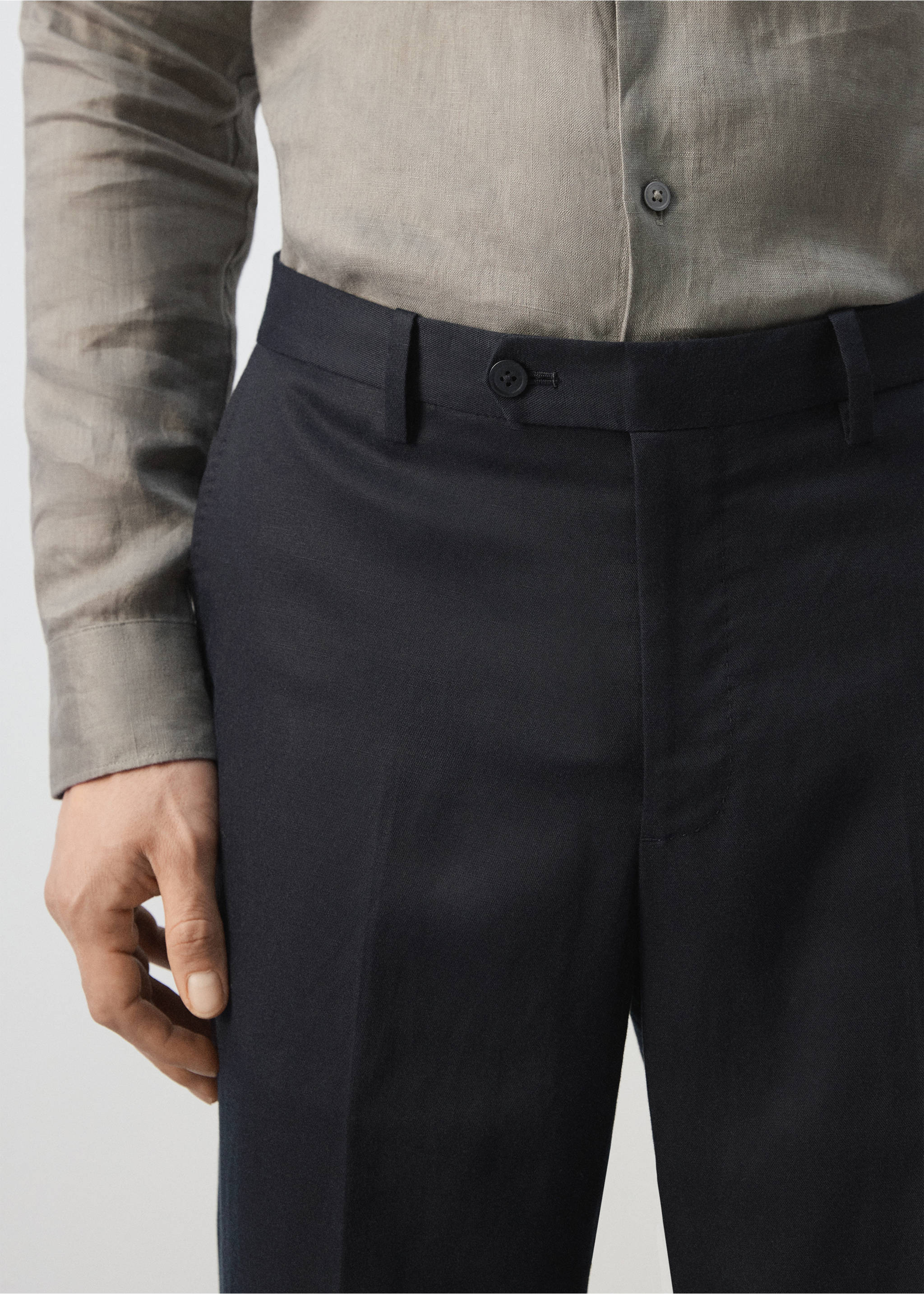 Pantalons vestit Amalfi slim fit - Detall de l'article 2, Blau marí. Ref: 27085930-04.