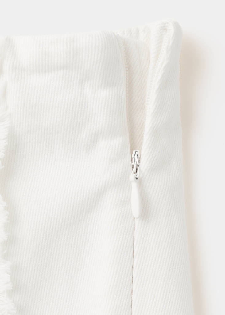 Long skirt with distressed details — Off White