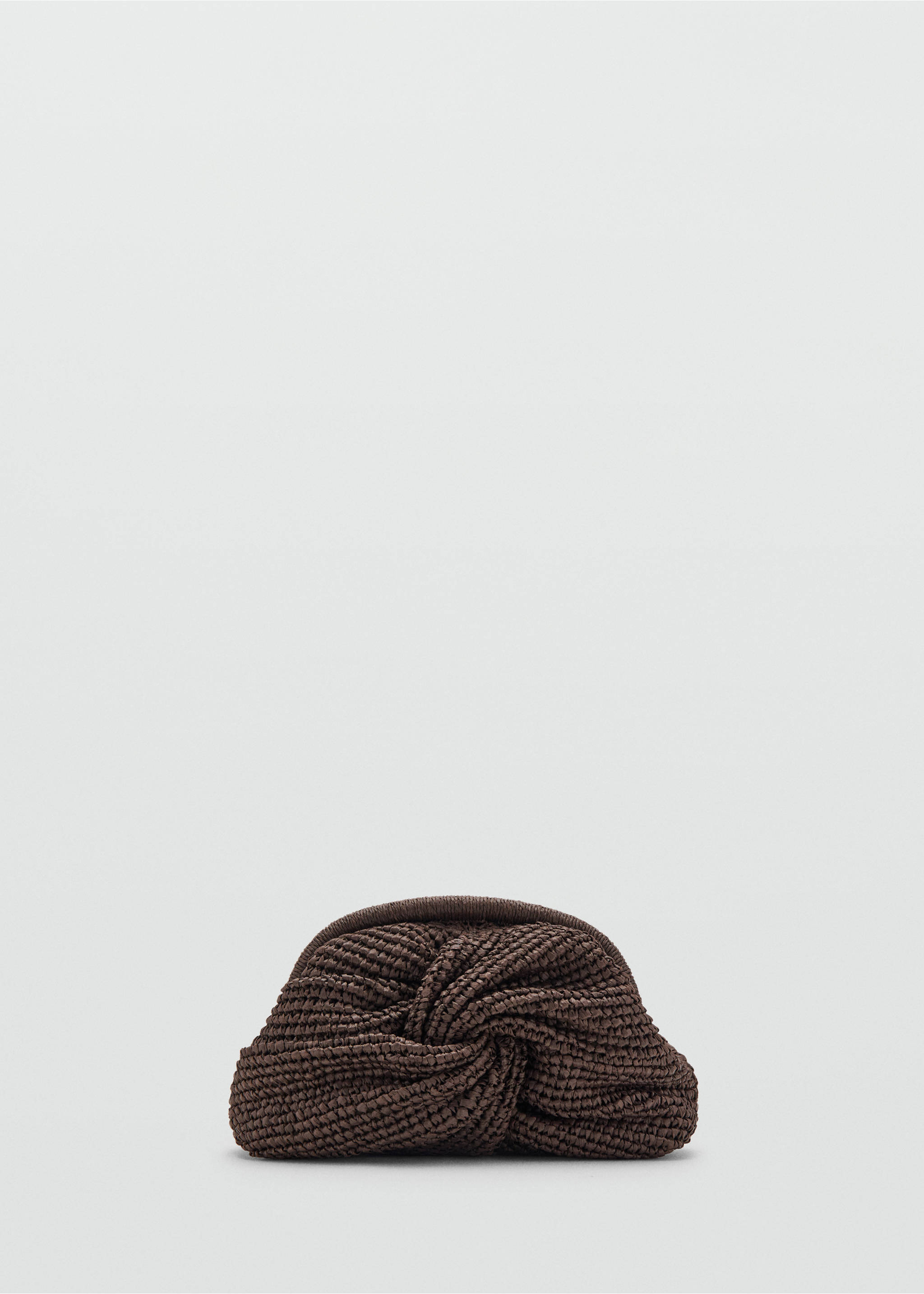 Natural fibre handbag - Article without model, Chocolate. Ref: 27085933-00.