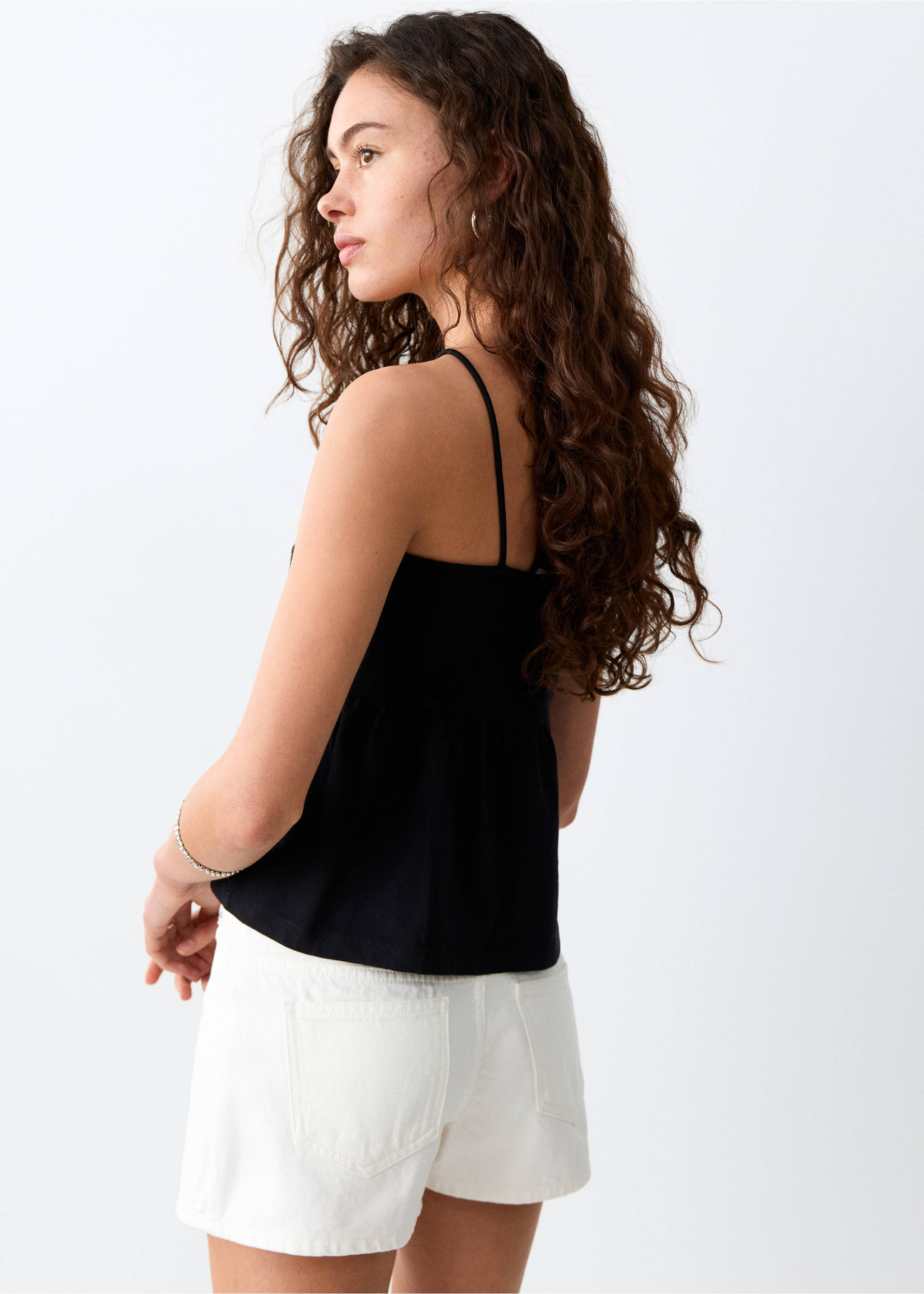 Crossed studded culottes - Reverse of the article, Off White. Ref: 27085934-00.