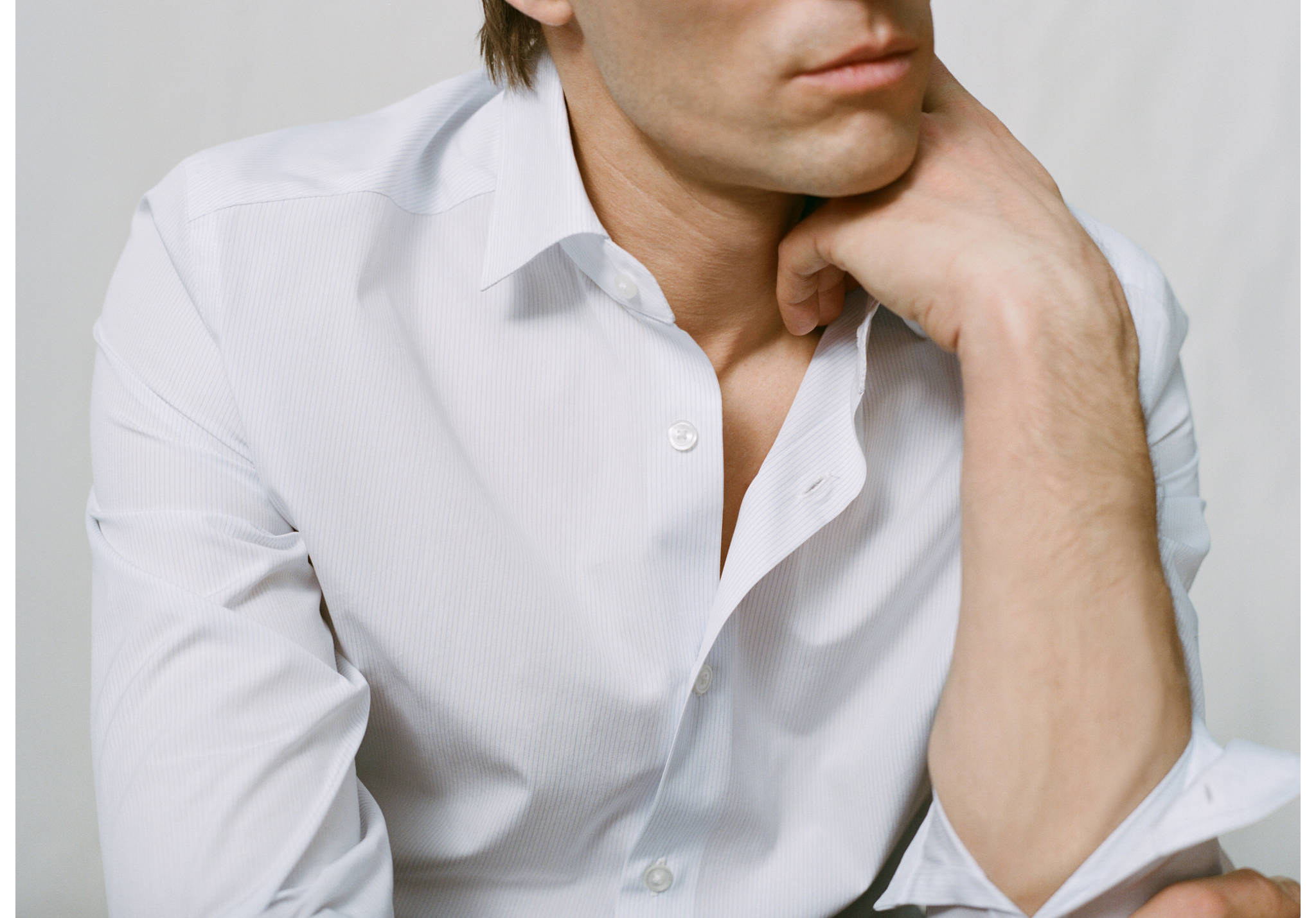 100% cotton striped slim-fit shirt - Panoramic plane