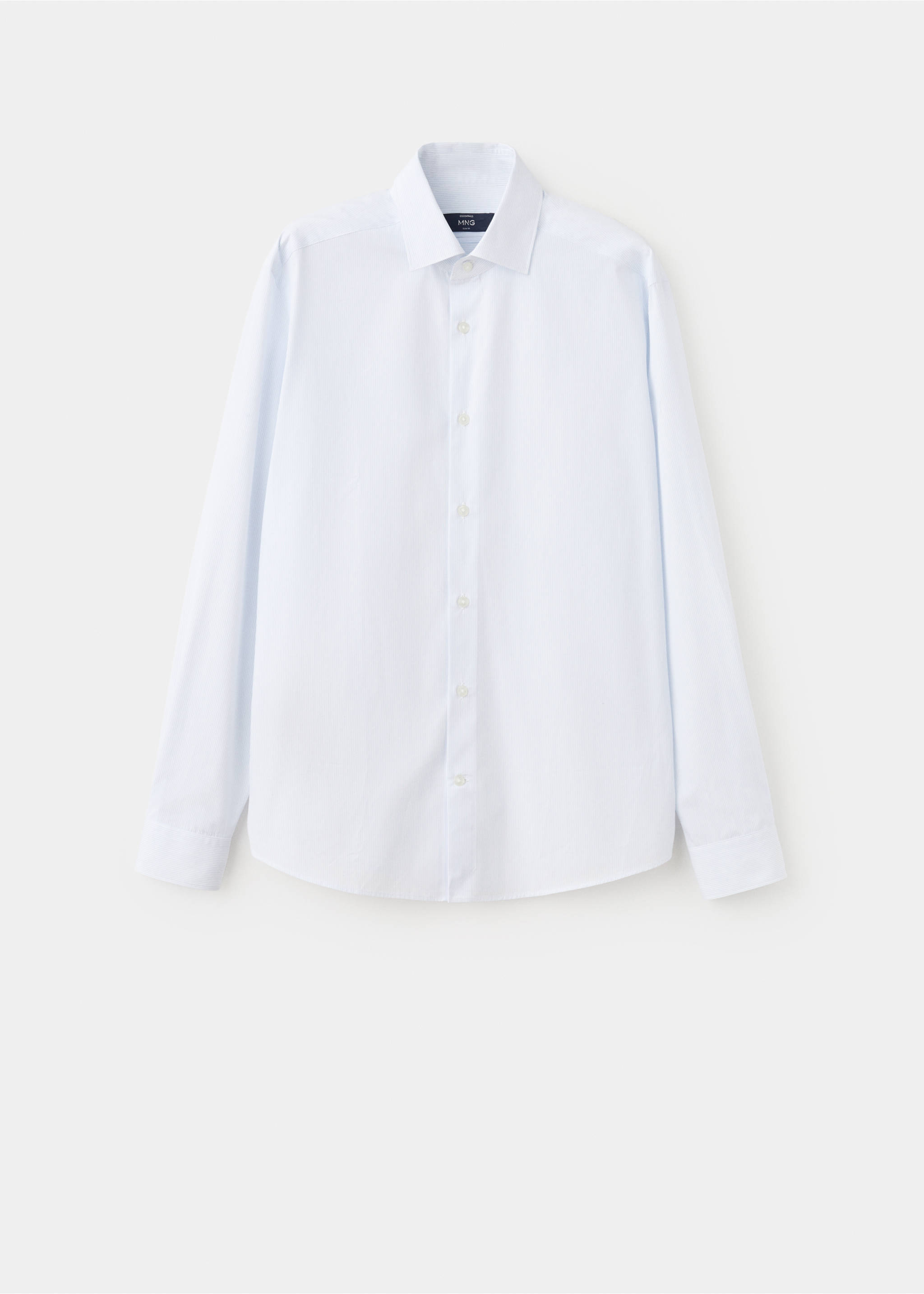 Camisa  100% algodón rayas slim fit - Artículo sin modelo, Blanco. Ref: 27085935-00.