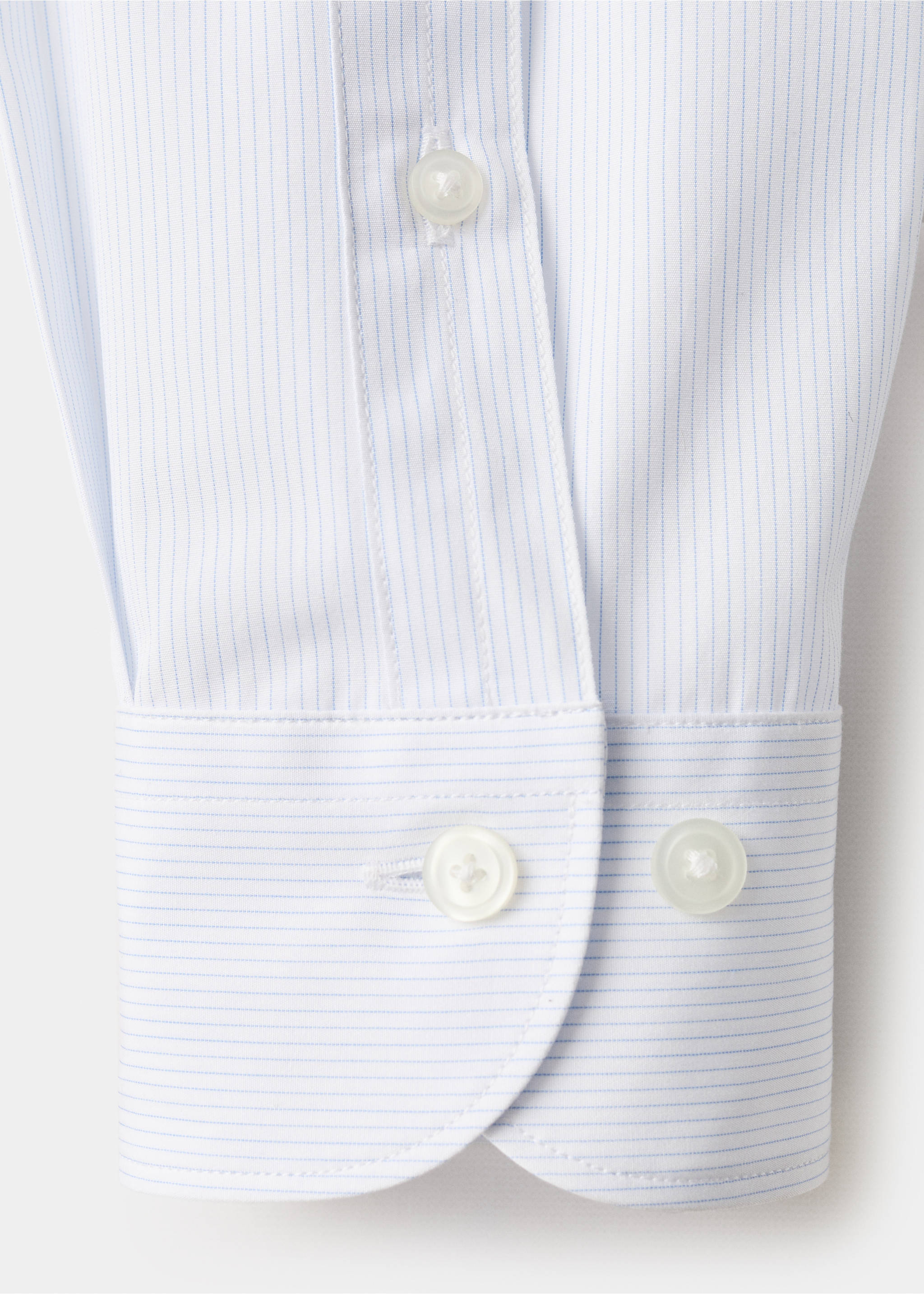 Camisa  100% algodón rayas slim fit - Detalle del artículo 0, Blanco. Ref: 27085935-00.