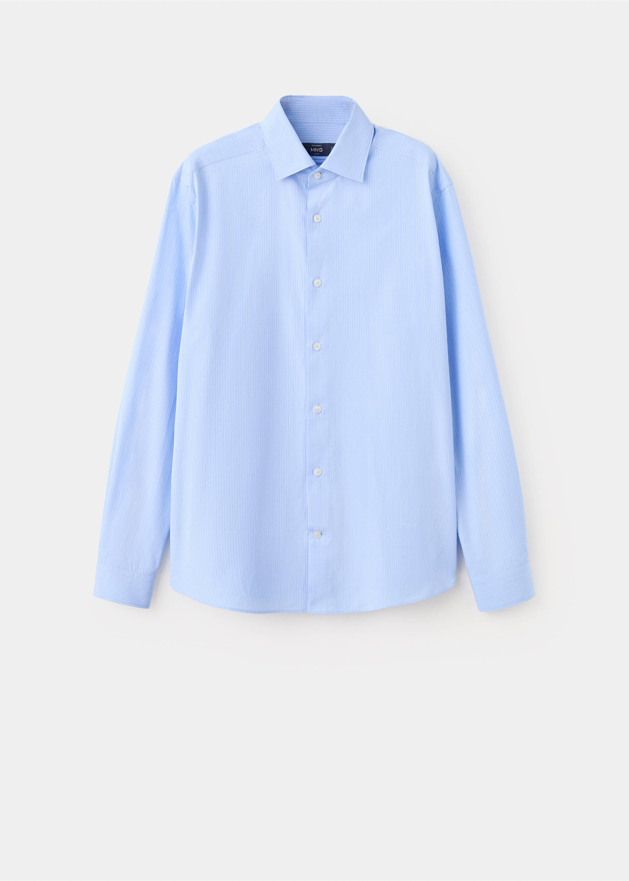 Camisa  100% algodón rayas slim fit - Artículo sin modelo, Azul celeste. Ref: 27085935-00.