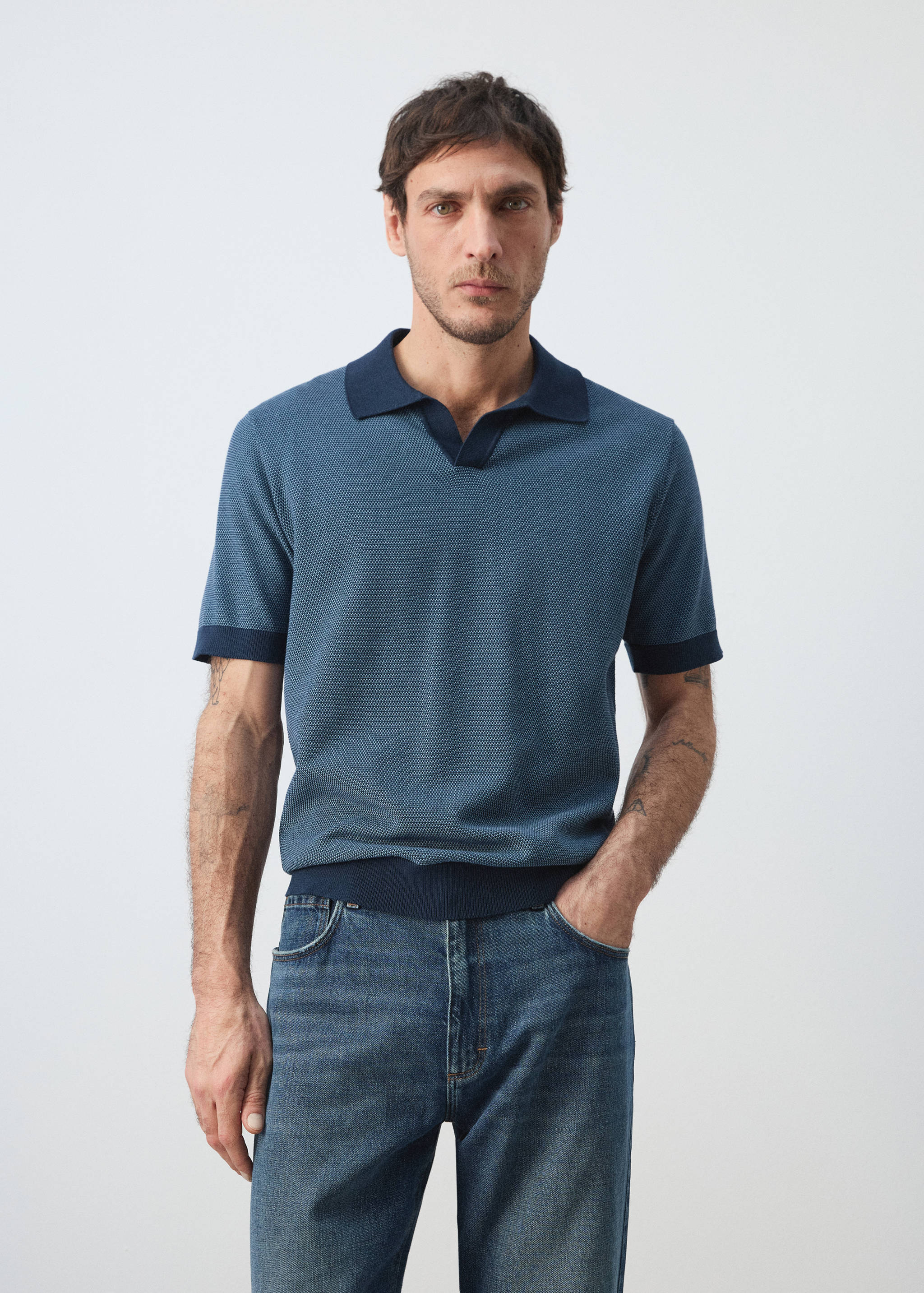 100% cotton jersey polo shirt - Medium plane
