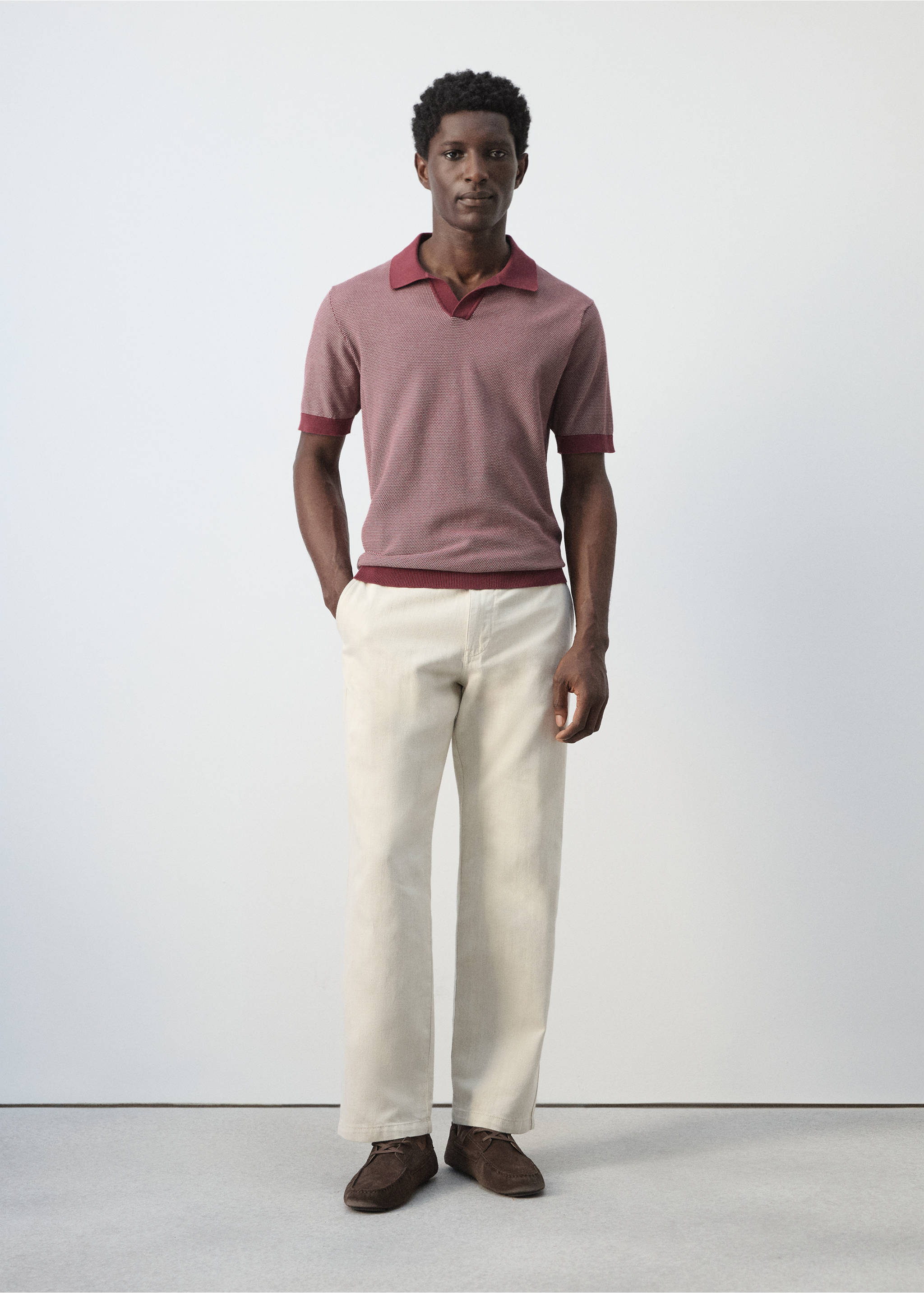 100% cotton jersey polo shirt - General plane, Plum. Ref: 27085936-00.