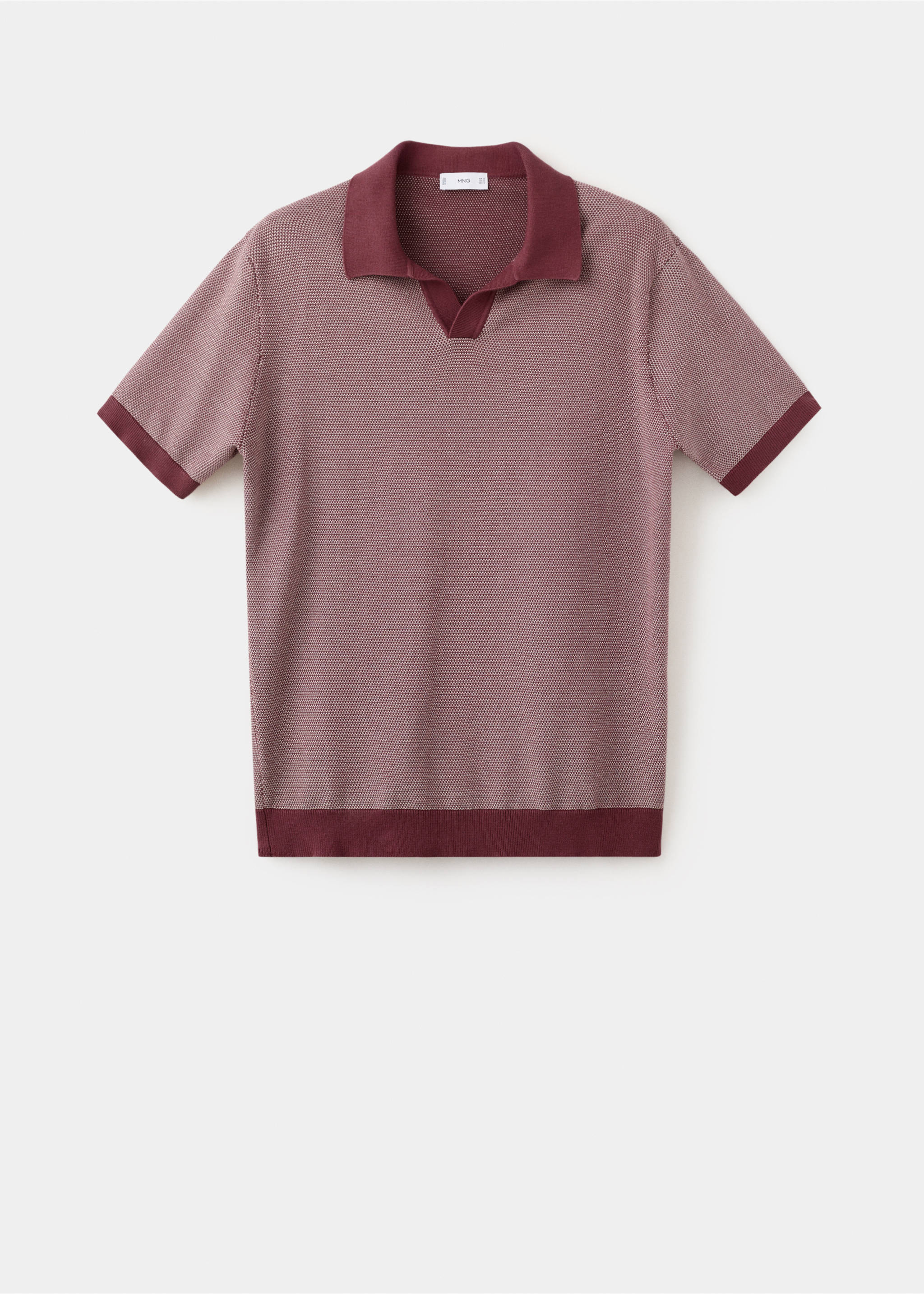 100% cotton jersey polo shirt - Article without model, Plum. Ref: 27085936-00.