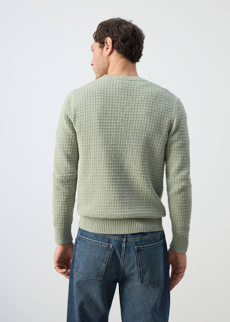 Openwork knit sweater — Mint Green