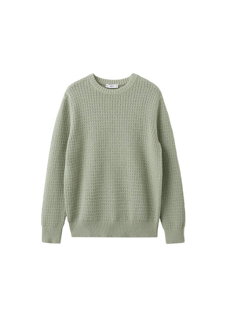 Openwork knit sweater — Mint Green