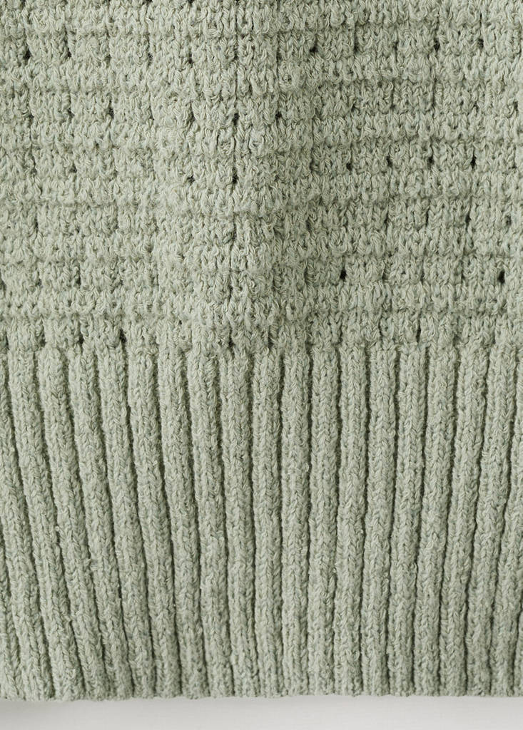 Openwork knit sweater — Mint Green
