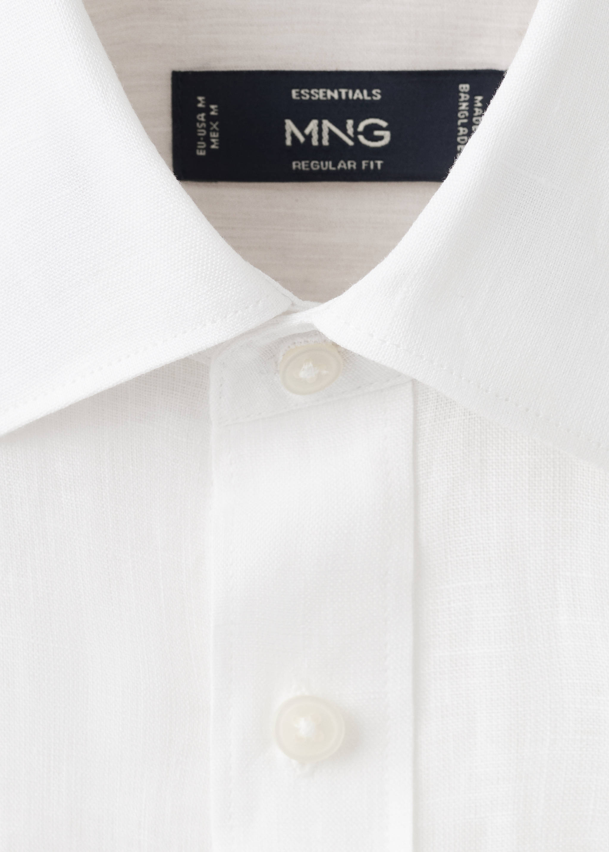 Regular-fit 100% linen shirt - Details of the article 8