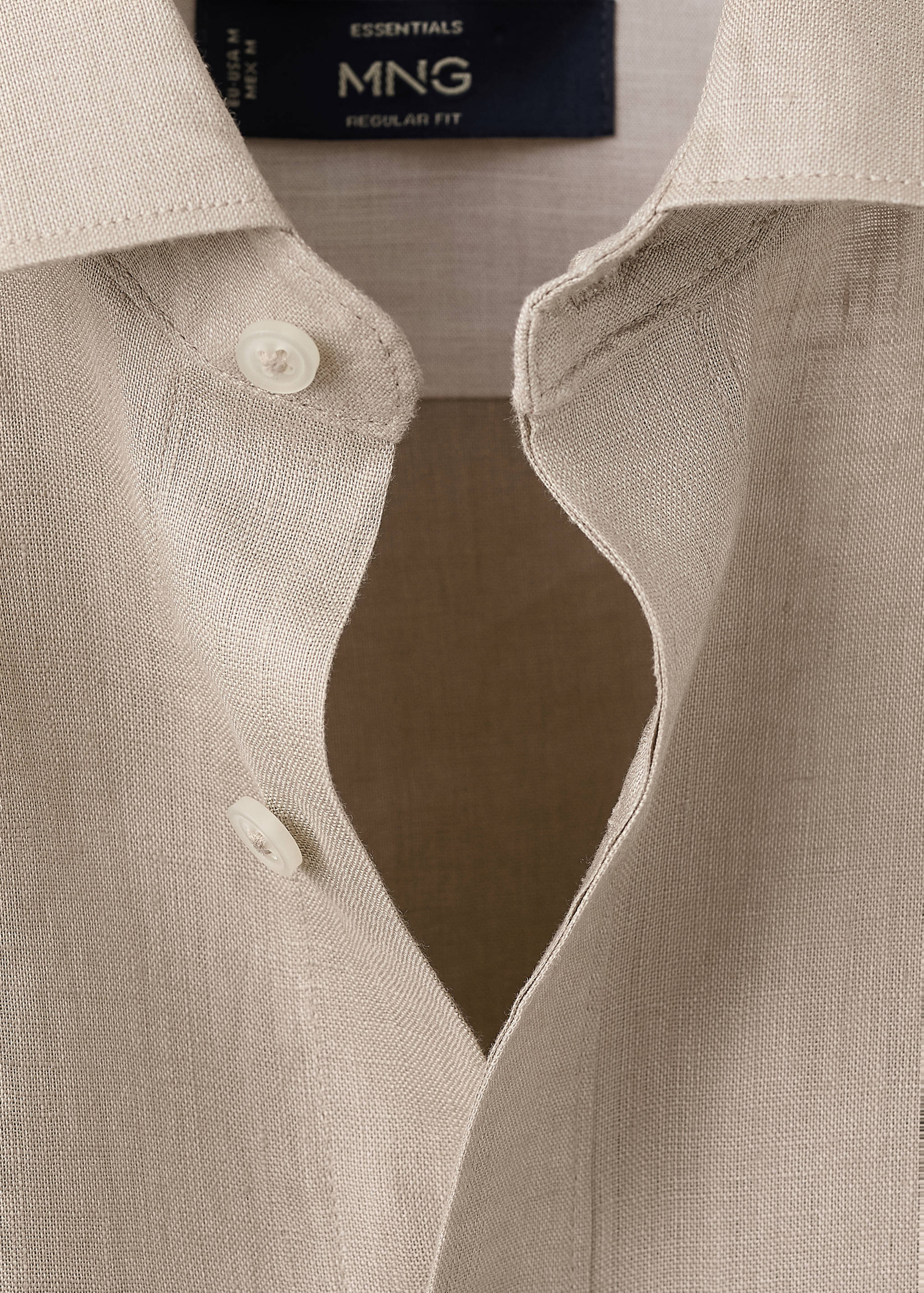 Camisa regular fit 100% lino - Detalle del artículo 8