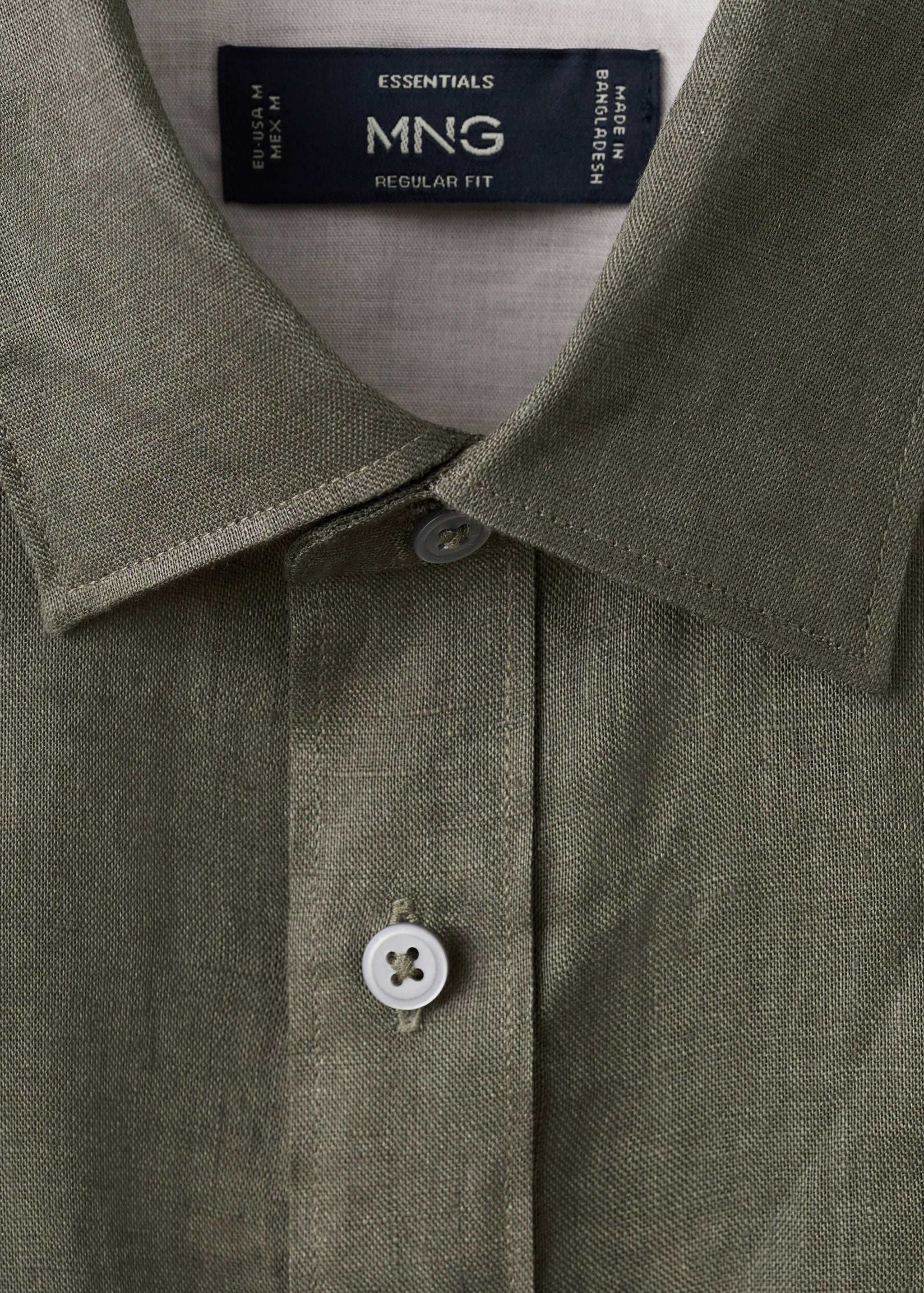 Regular-fit 100% linen shirt - Details of the article 8