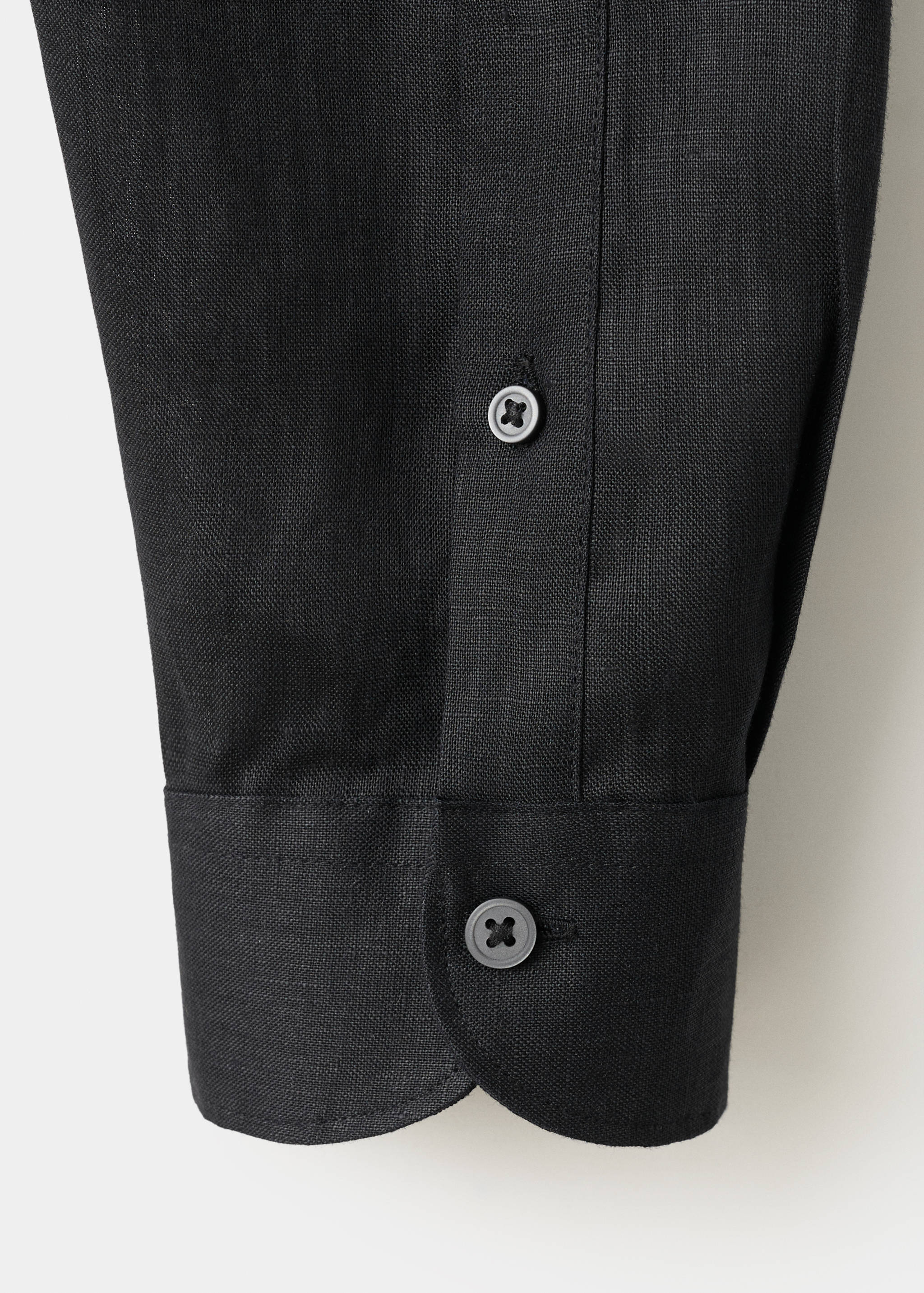 Regular-fit 100% linen shirt - Details of the article 0
