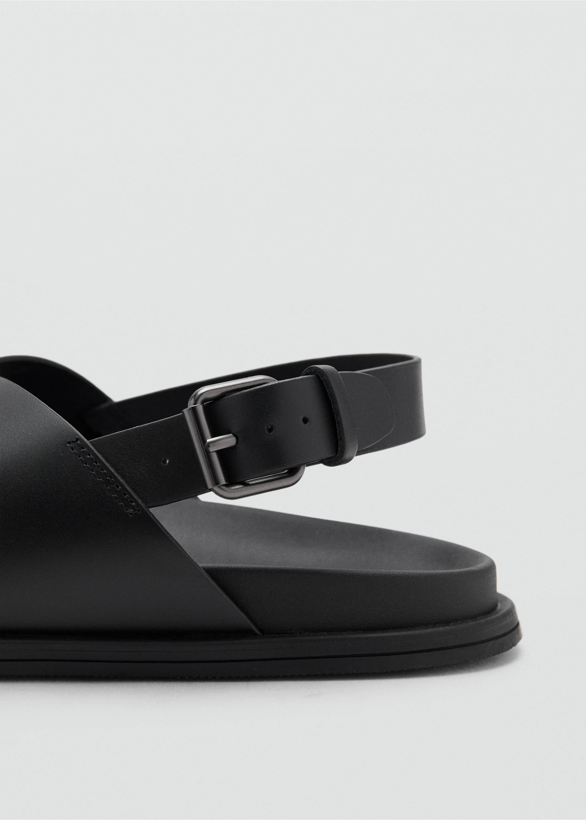 Sandales cuir lanières croisées - Détail de l'article 2, Noir. Ref: 27085940-00.