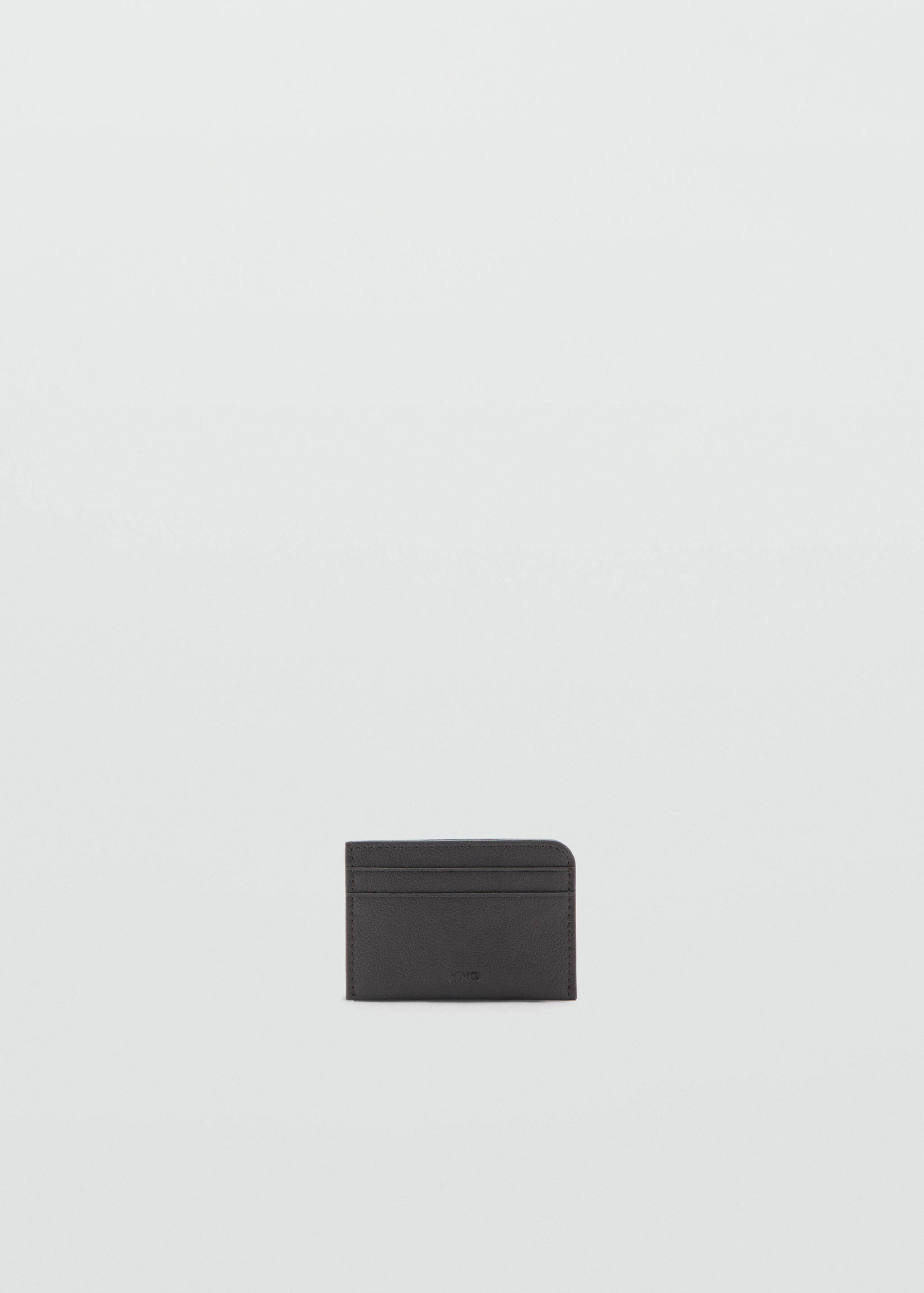 Pebble-grain leather cardholder - Article without model