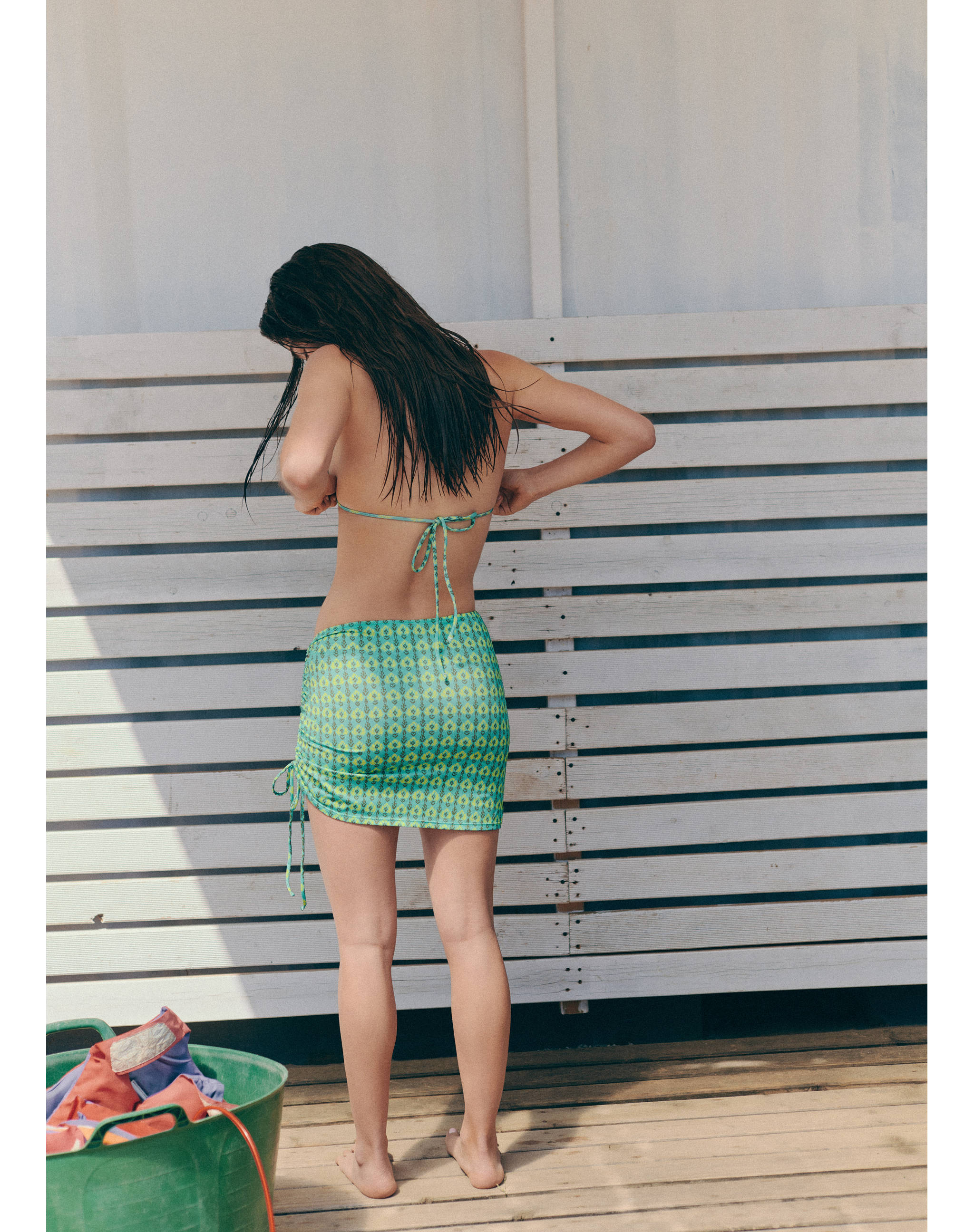 Printed sarong skirt - Reverse of the article