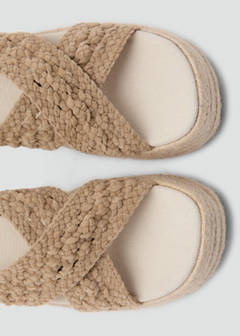 Criss-cross straps sandals — Medium Brown 3