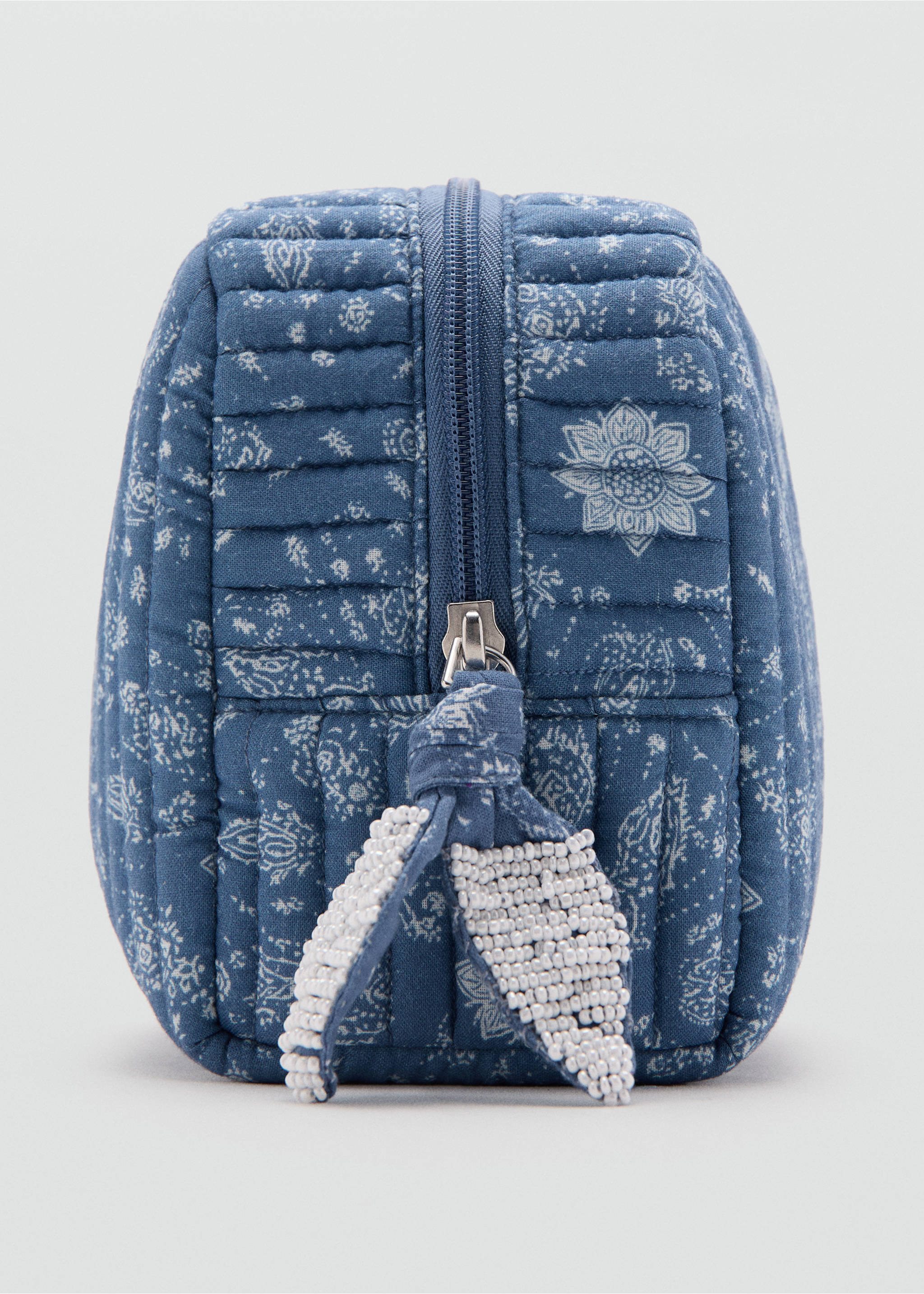 Floral print bag - Details of the article 1, Blue. Ref: 27085949-00.