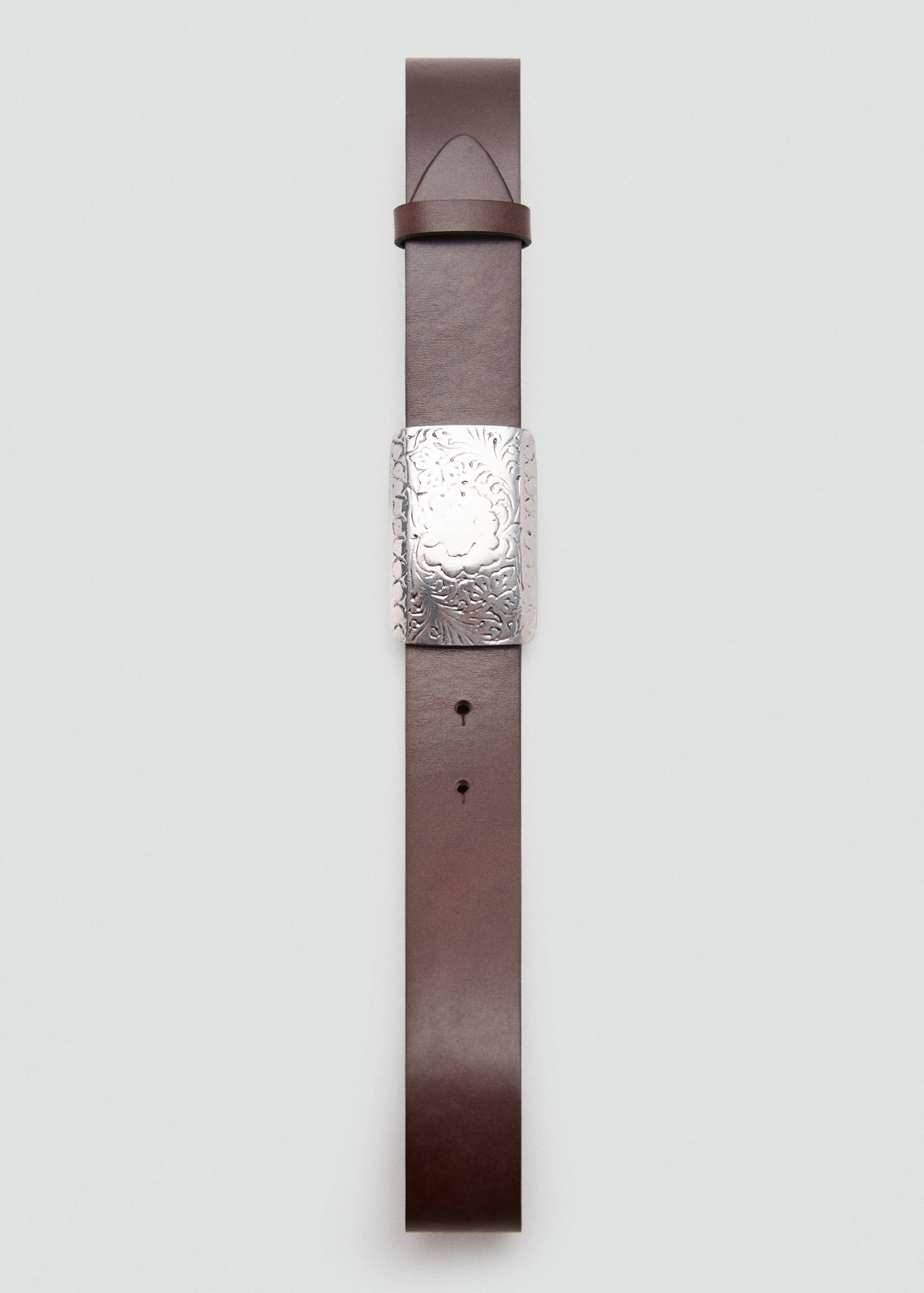 Engraved buckle leather belt - Details of the article 2