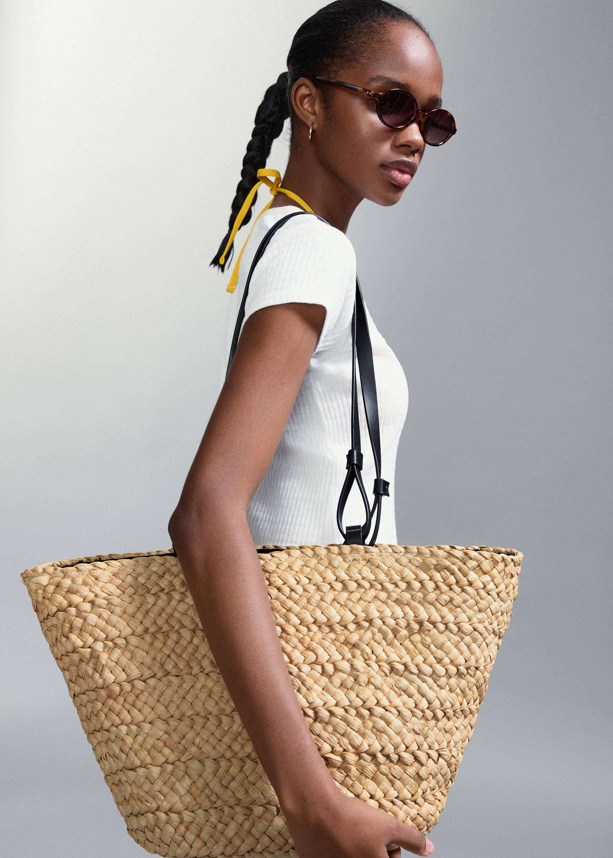 Bolso capazo fibra natural - Plano general