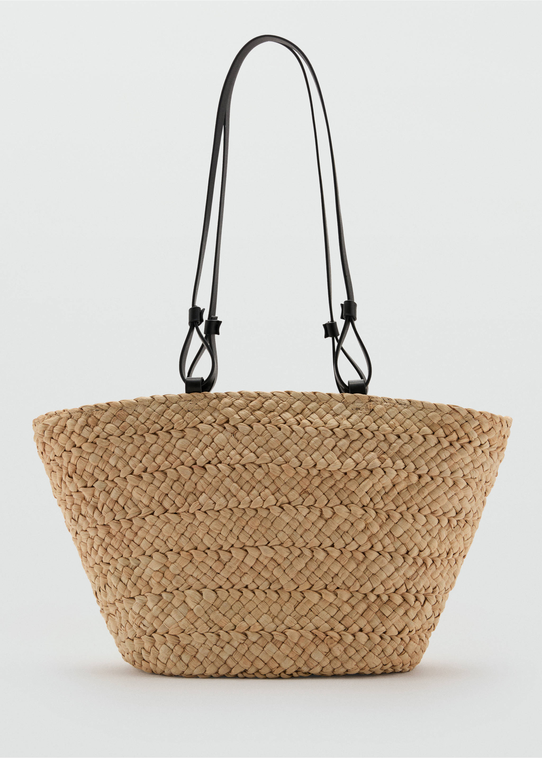 Sac cabas fibre naturelle - Article sans modèle, Noir. Ref: 27085953-00.