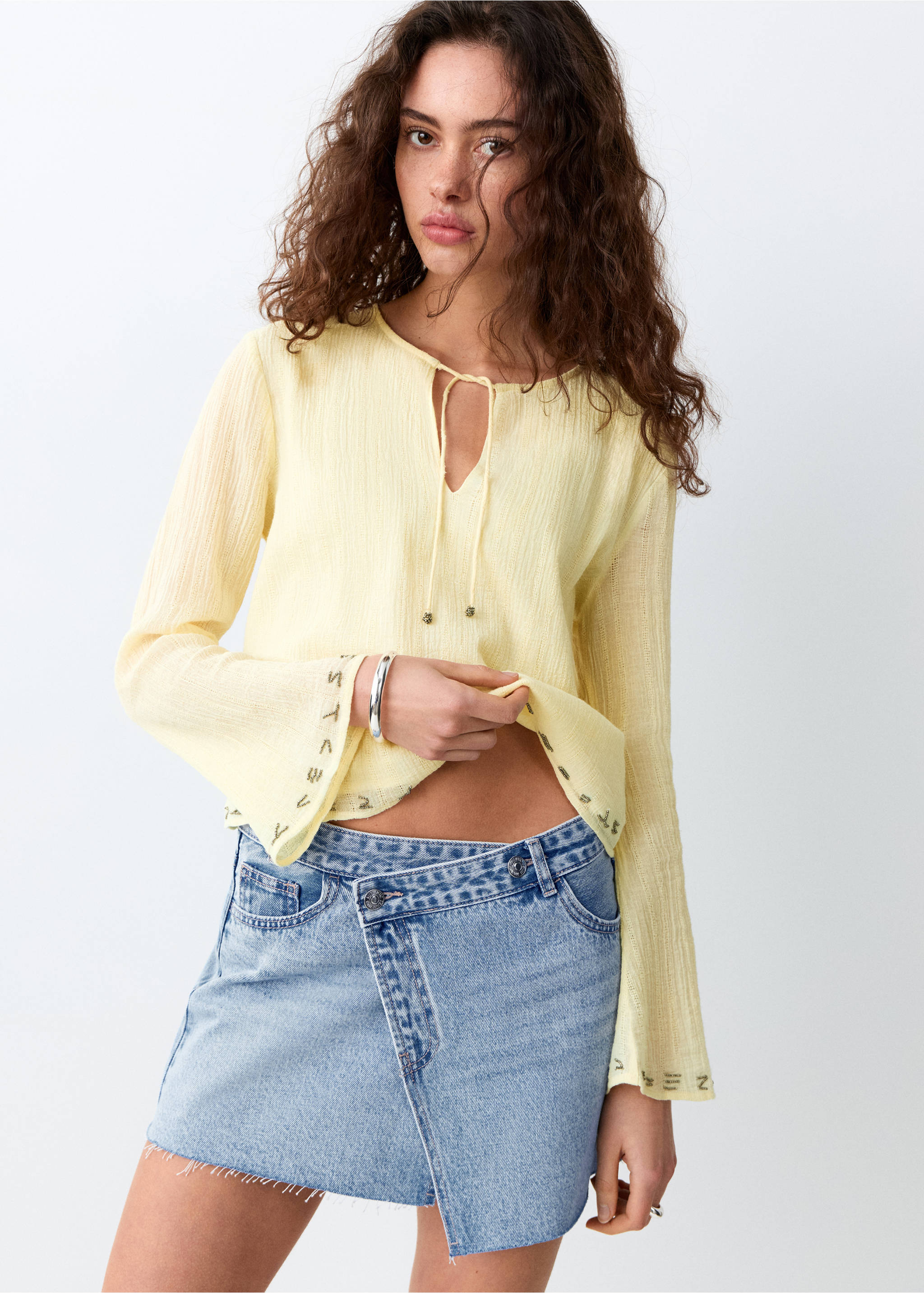 Denim skort - Medium plane, Medium Blue. Ref: 27085954-00.