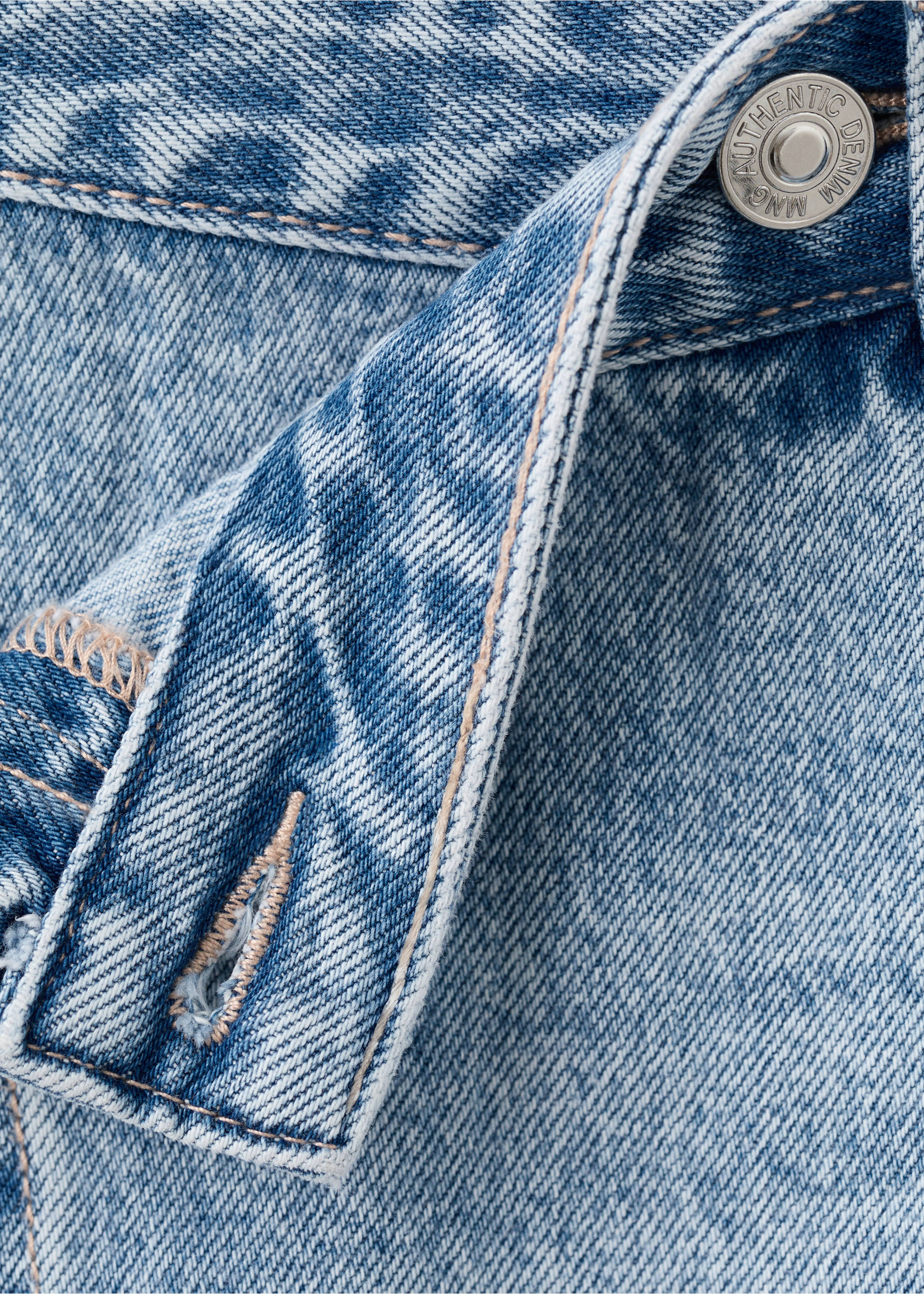 Denim skort - Details of the article 8, Medium Blue. Ref: 27085954-00.