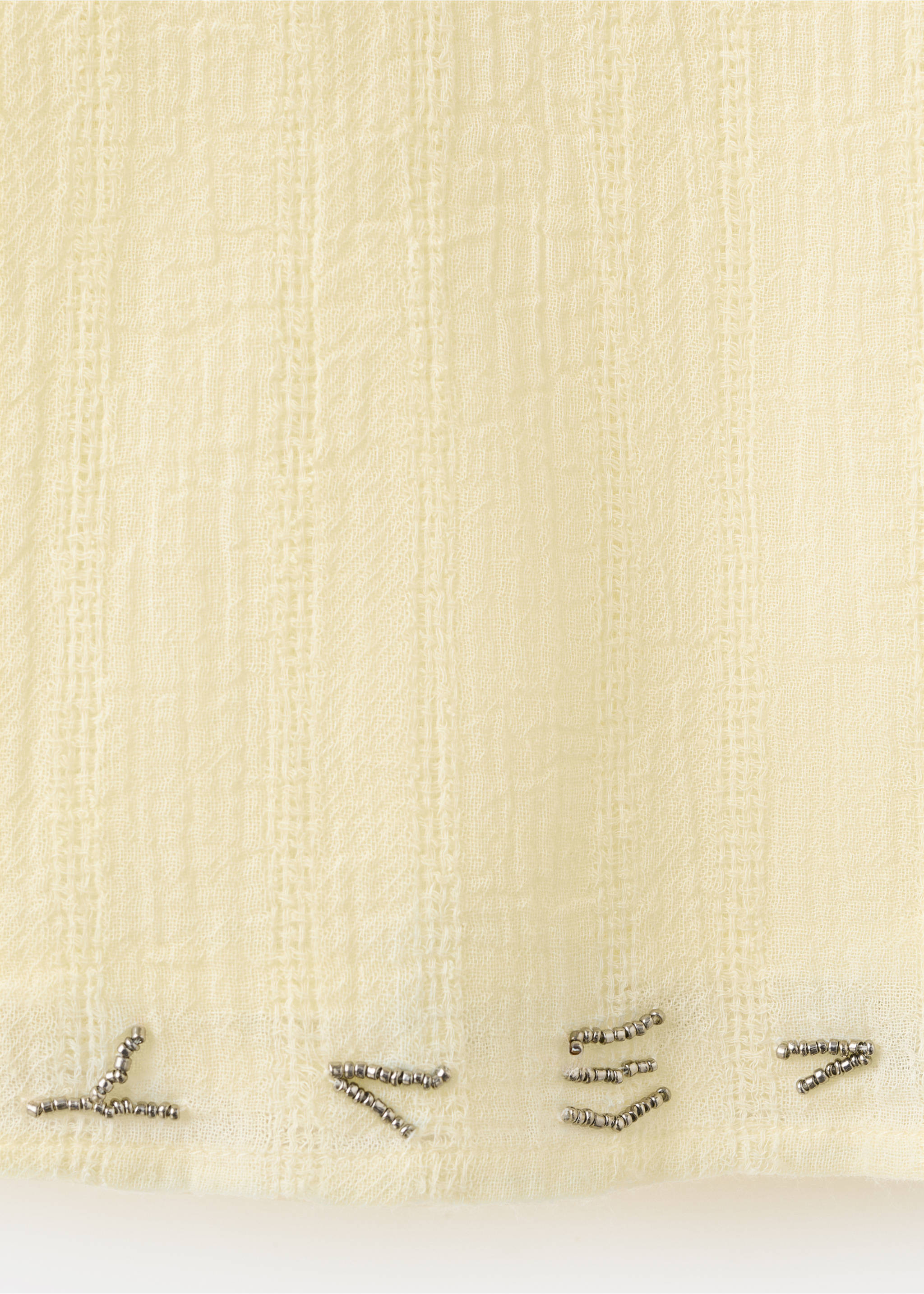 Bead detail blouse - Details of the article 0, Yellow. Ref: 27085956-00.