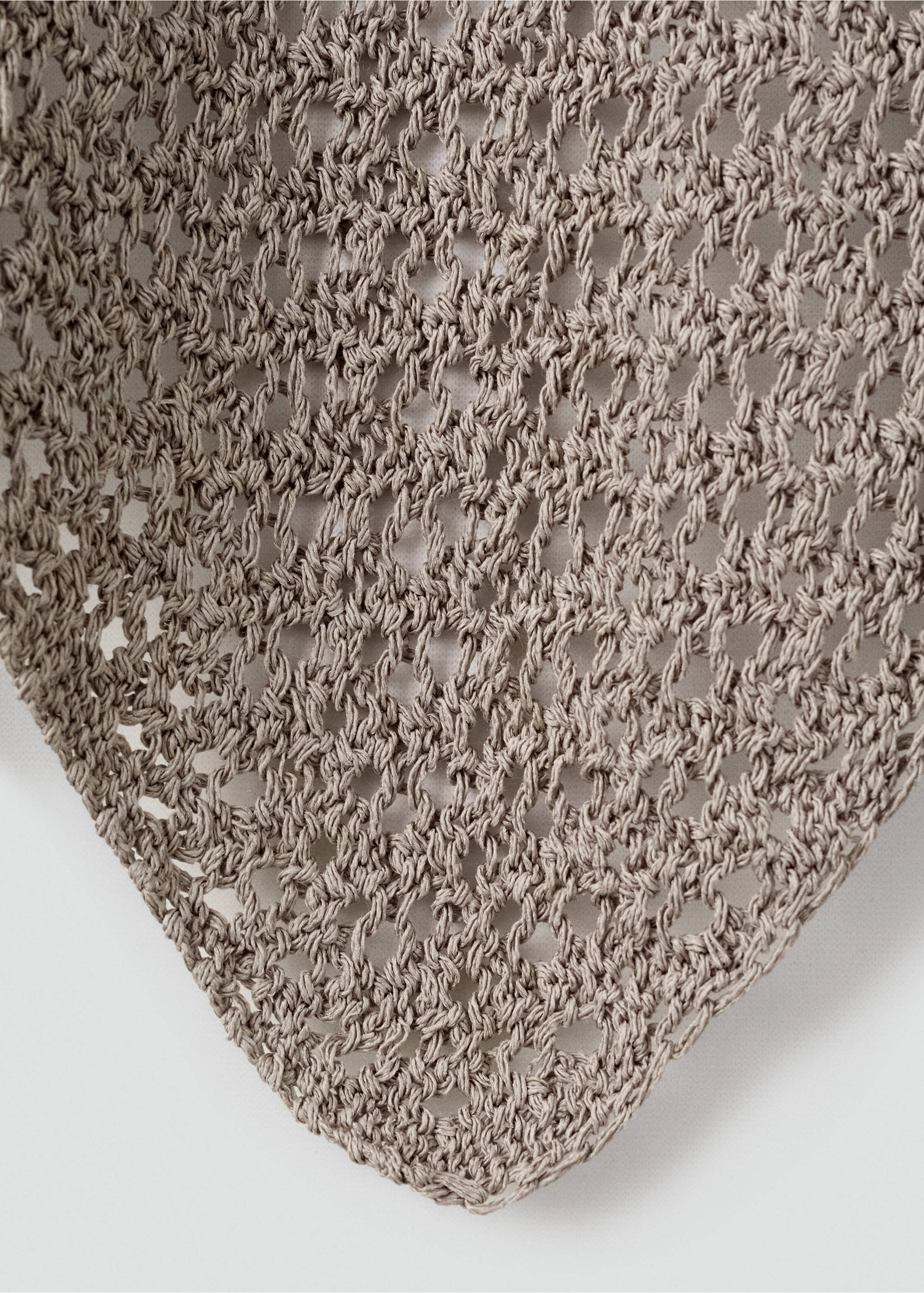 Шаль из ажурного трикотажа - Деталь изделия 1, Коричневый средний. Ref: 27085957-00.