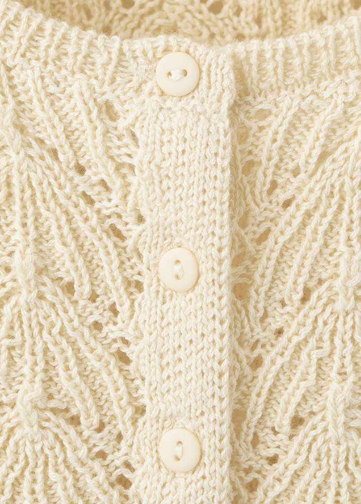 Stricktop mit Lochmuster — Gelb