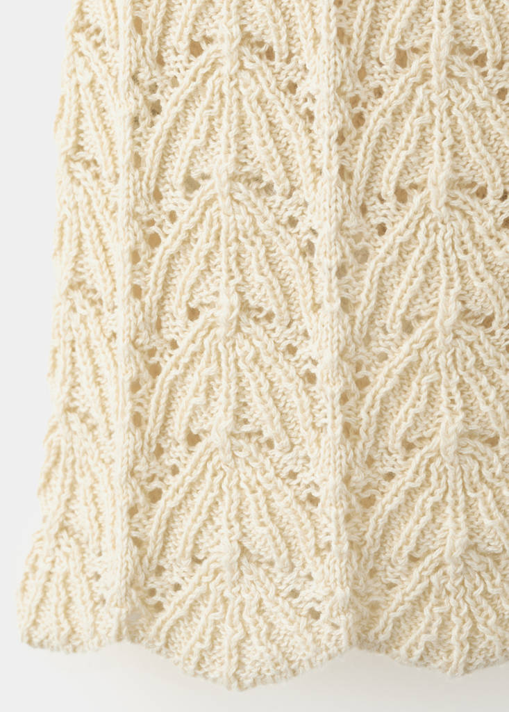 Stricktop mit Lochmuster — Gelb