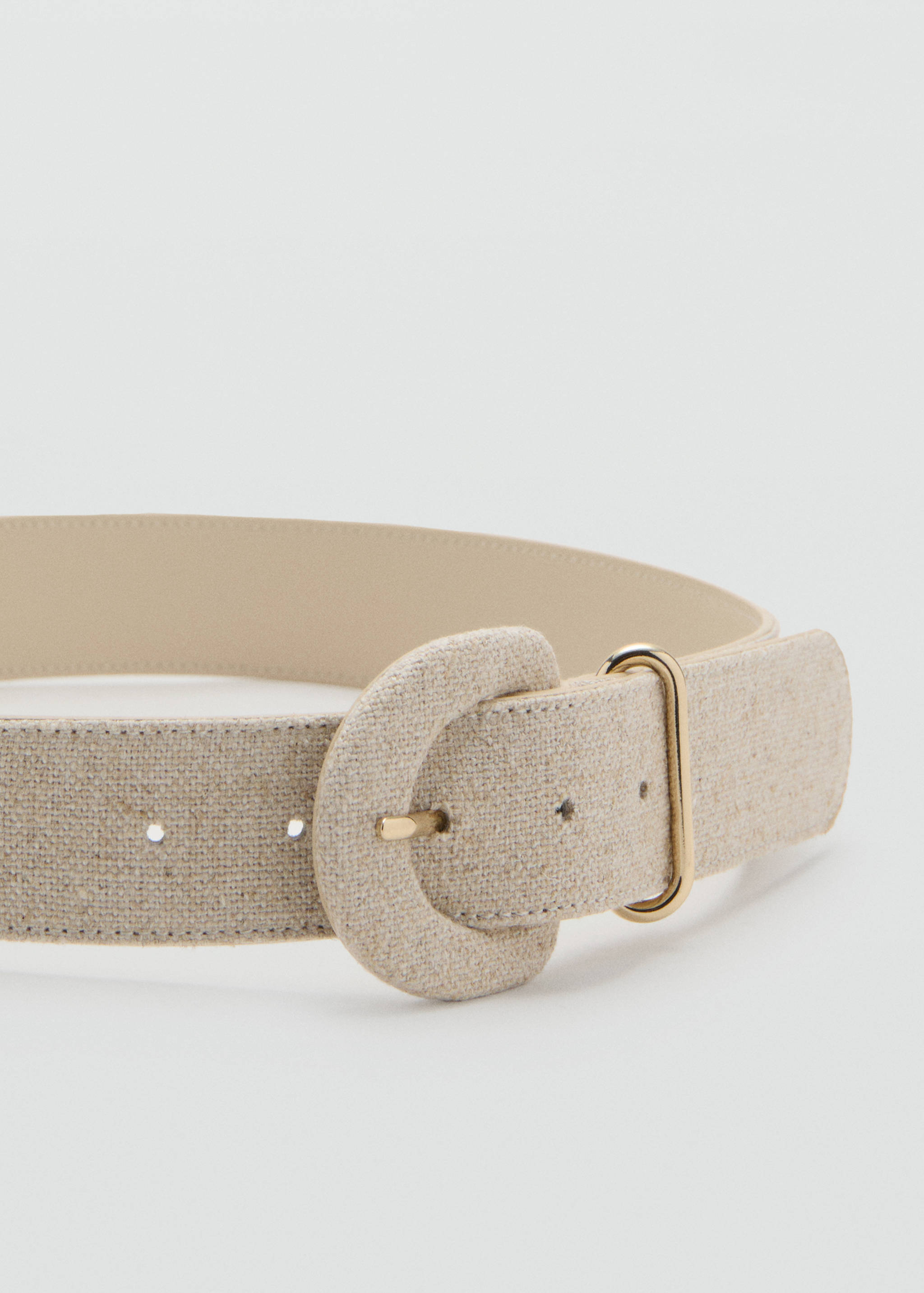 Cotton and linen-blend belt - Medium plane