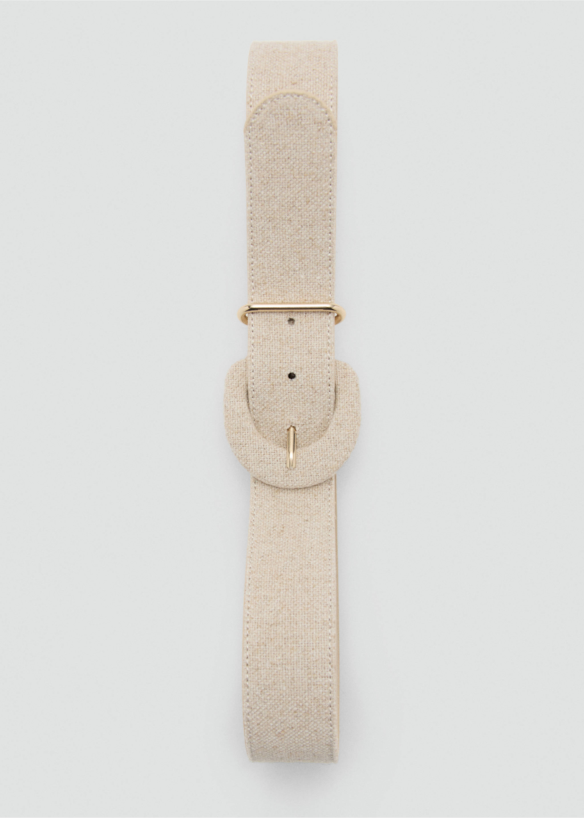 Remen od mješavine pamuka i lana - Detalji artikla 1, Bež. Ref: 27085959-00.