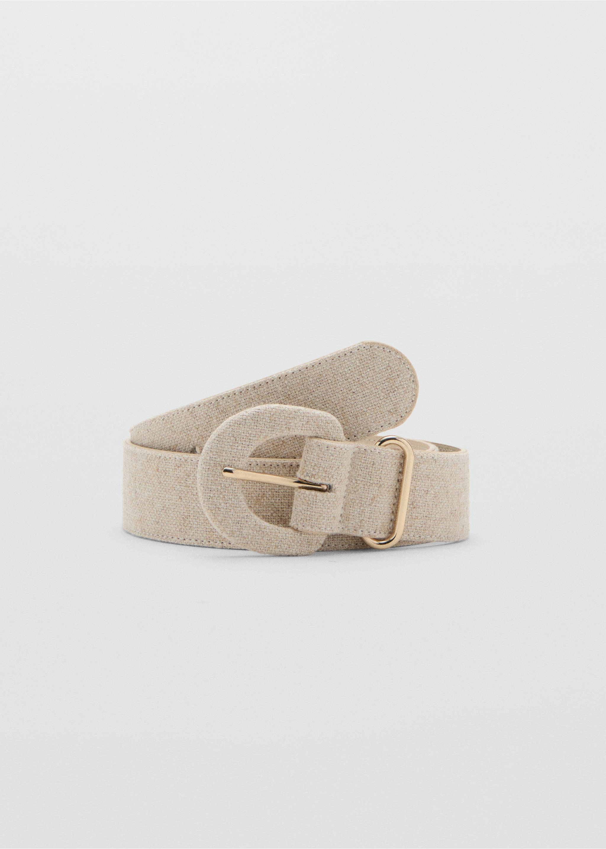 Cotton and linen-blend belt - Article without model, Beige. Ref: 27085959-00.