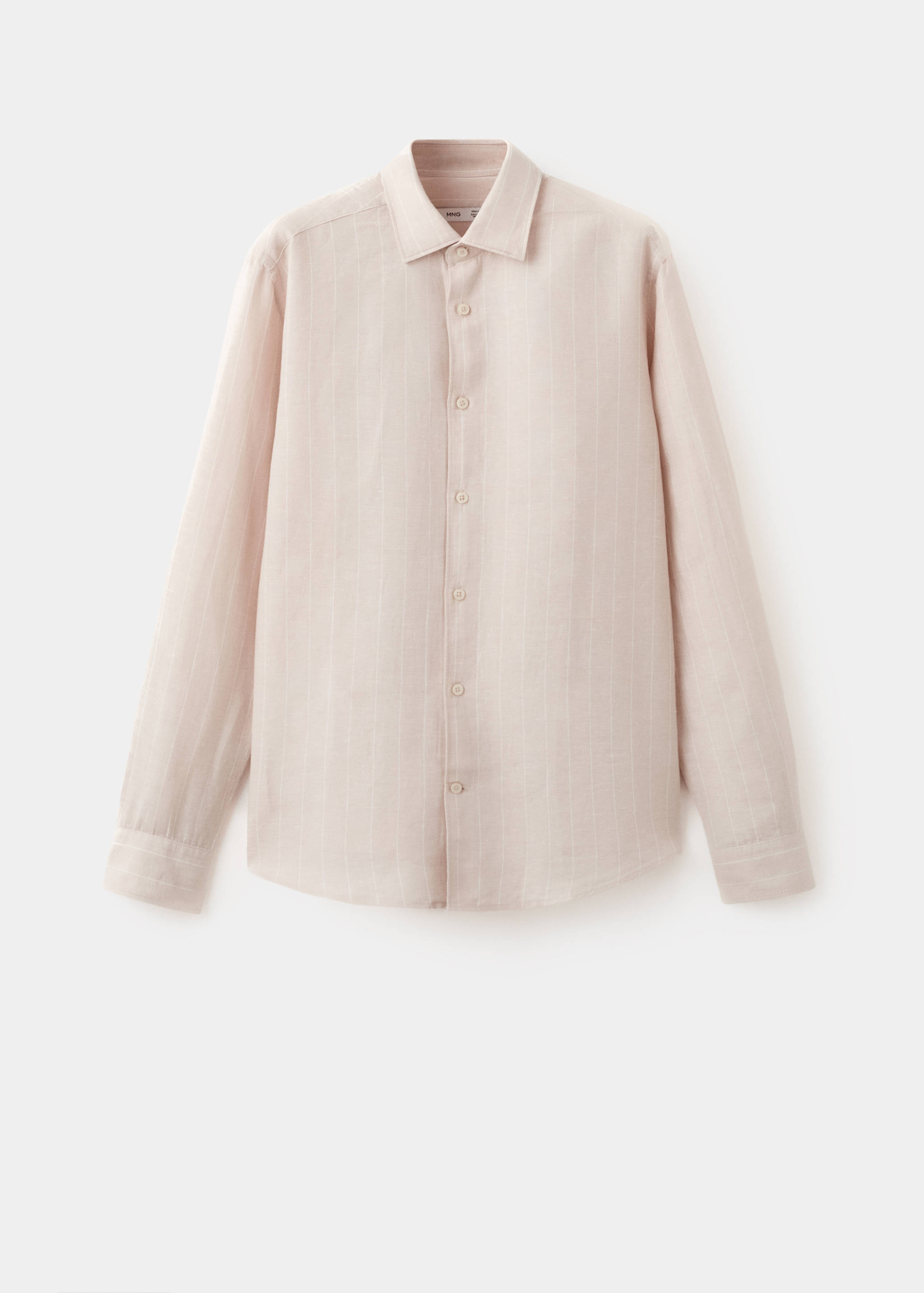 Linen cotton slim fit striped shirt - Article without model